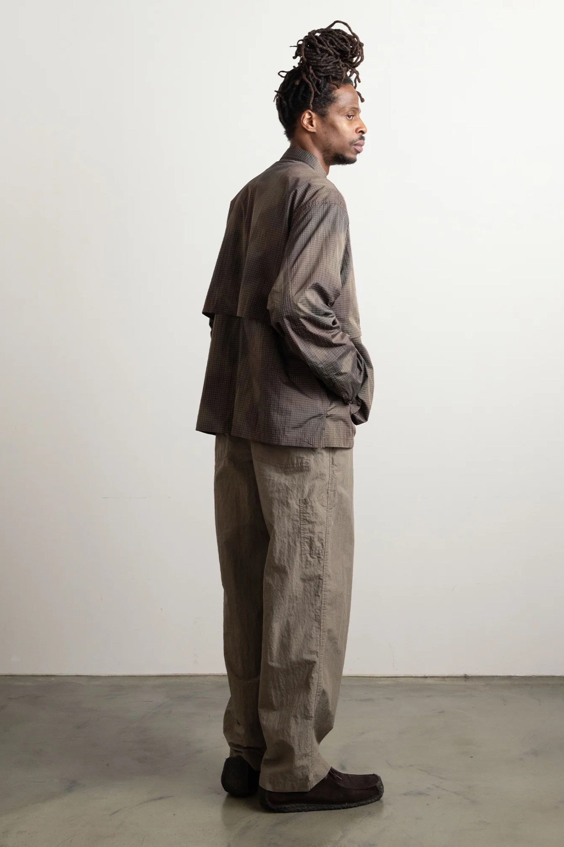 Ends And Means Utility Shirt Jacket Camo | Veste Ripstop Nylon Polyester Made in Japan | Edgar Bdx