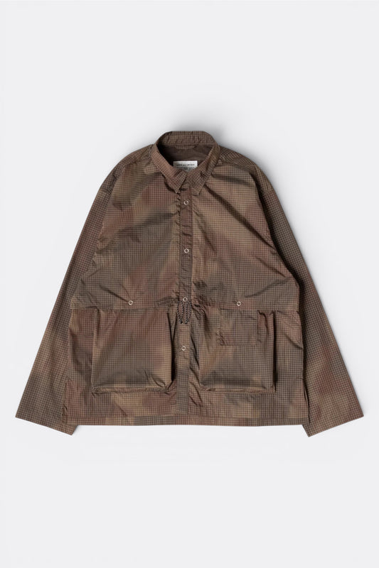 Ends And Means Utility Shirt Jacket Camo | Veste Ripstop Nylon Polyester Made in Japan | Edgar Bdx
