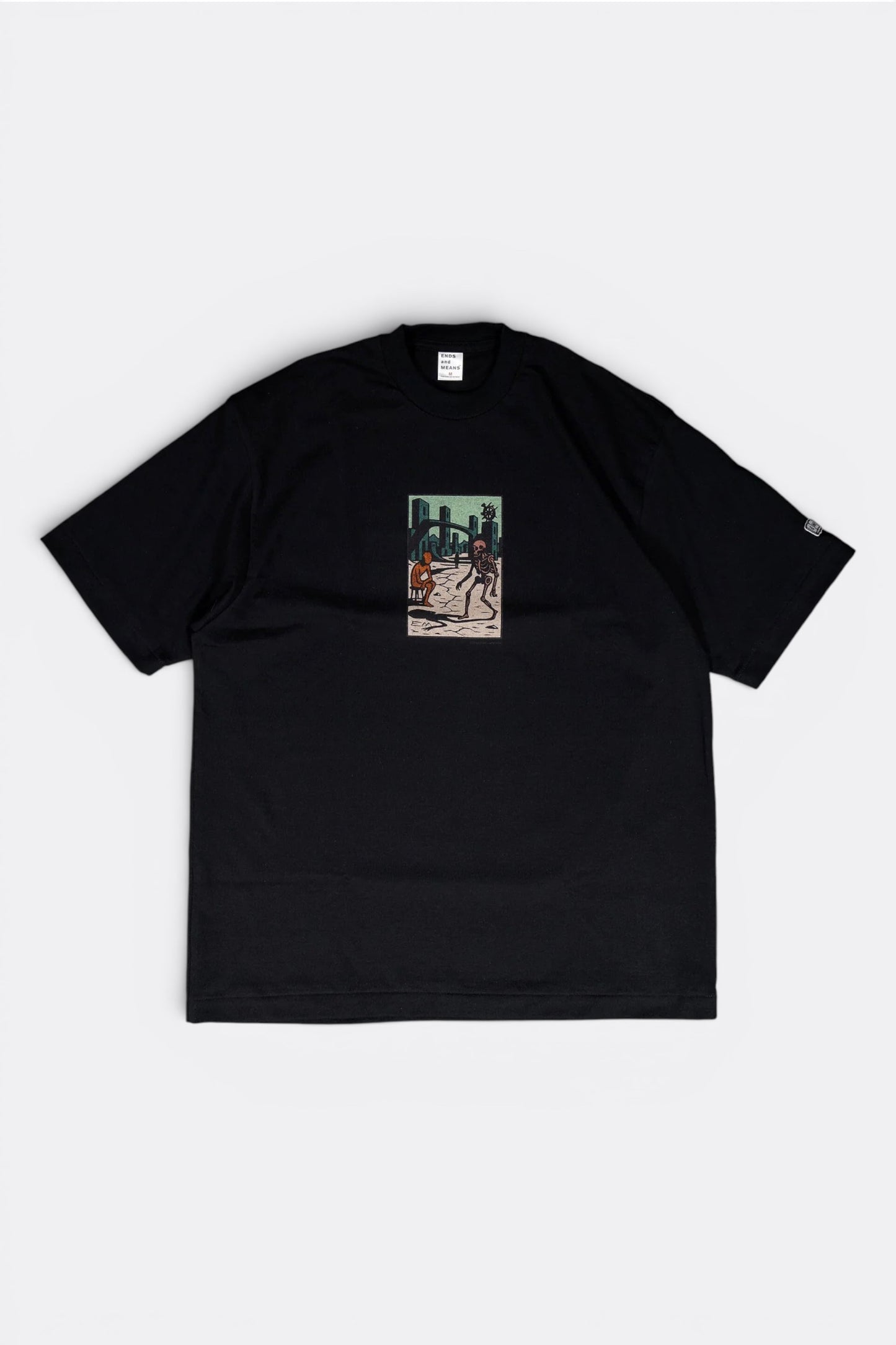 Ends And Means VOE Tee Black | T-Shirt Coton Imprimé Boxy Made in Japan | Edgar Bdx