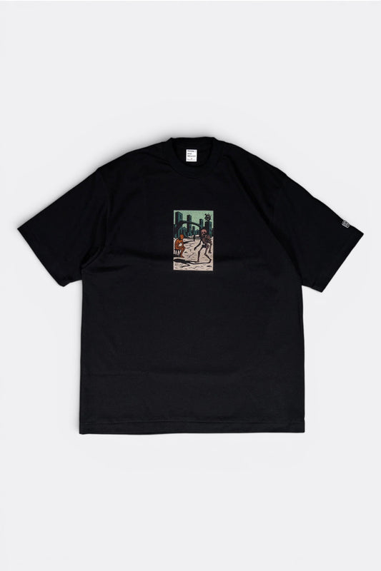Ends And Means VOE Tee Black | T-Shirt Coton Imprimé Boxy Made in Japan | Edgar Bdx