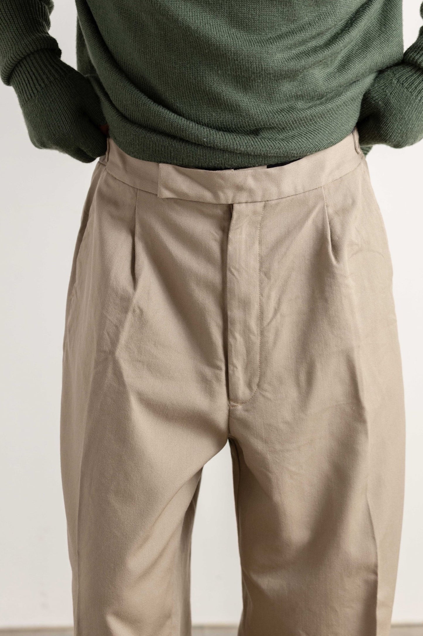 Ends And Means - Wool Easy Trad Trousers (Dark Brown)