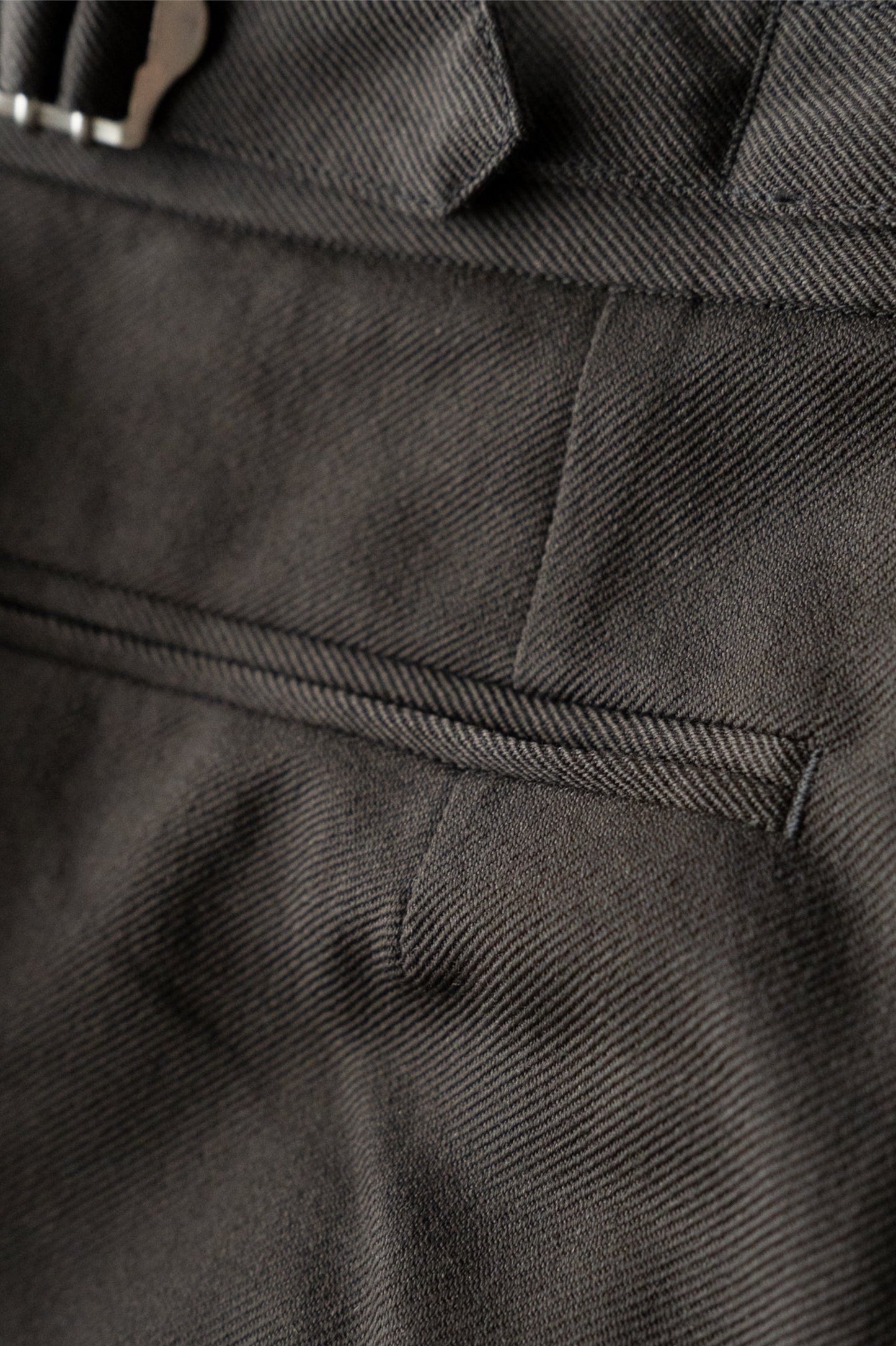 Ends And Means - Wool Easy Trad Trousers (Dark Brown)