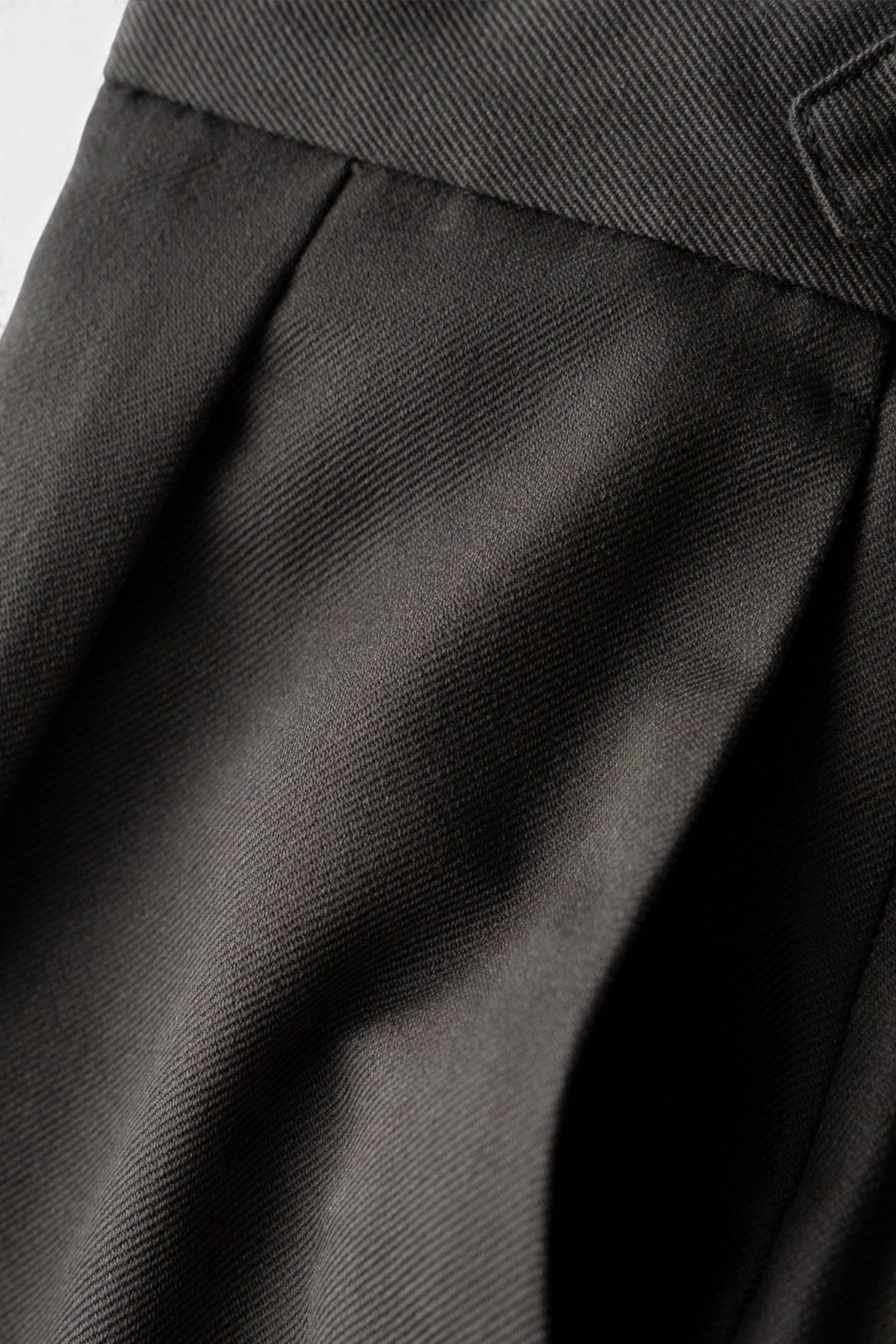 Ends And Means - Wool Easy Trad Trousers (Dark Brown)