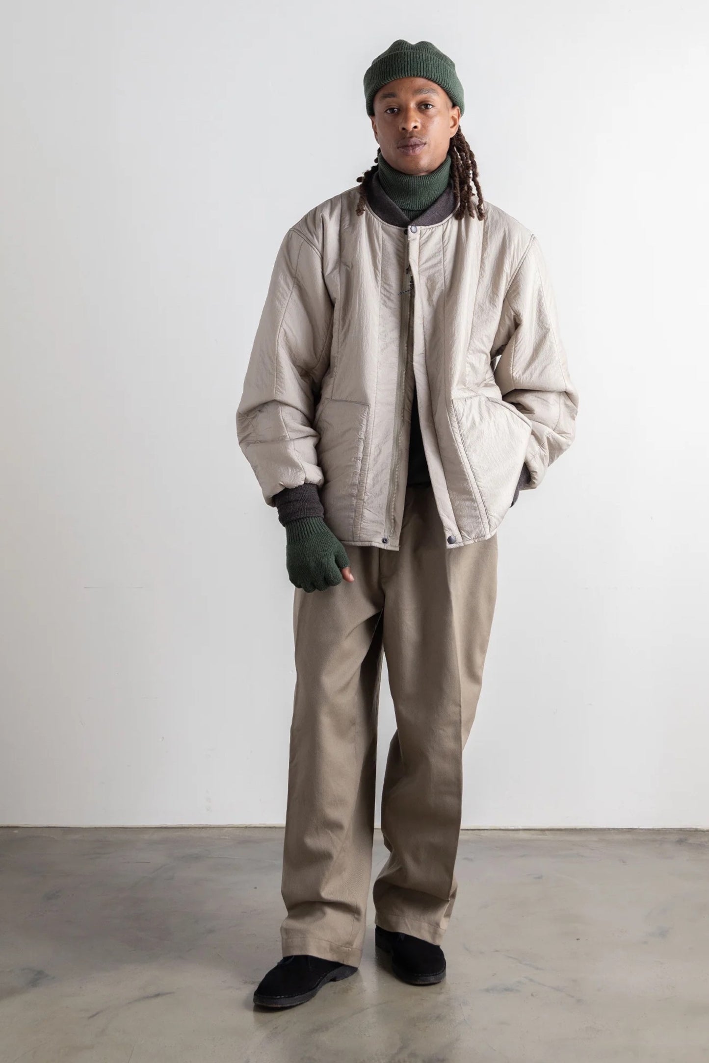 Ends And Means - Wool Easy Trad Trousers (Dark Brown)