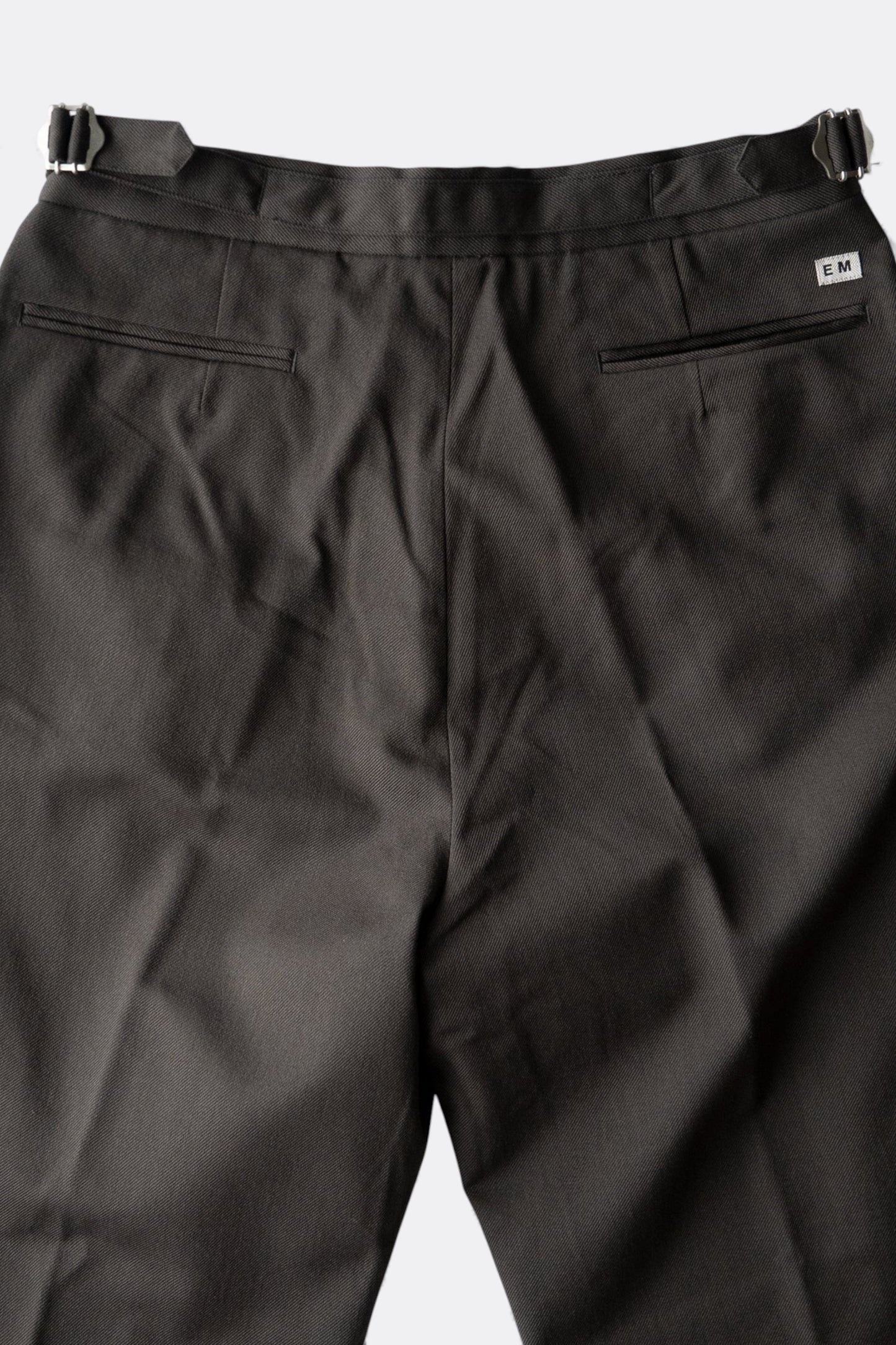 Ends And Means - Wool Easy Trad Trousers (Dark Brown)