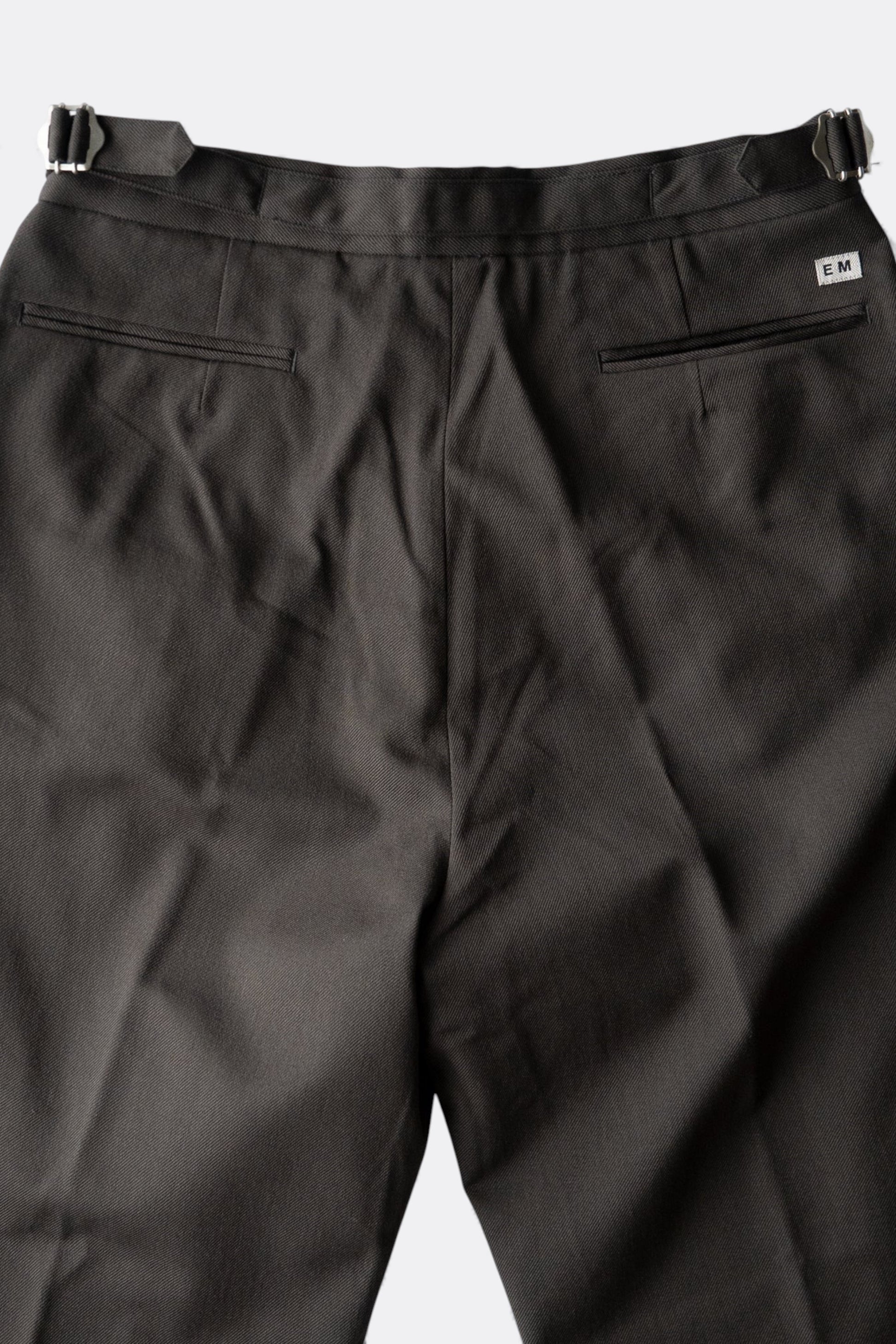 Ends And Means - Wool Easy Trad Trousers (Dark Brown)