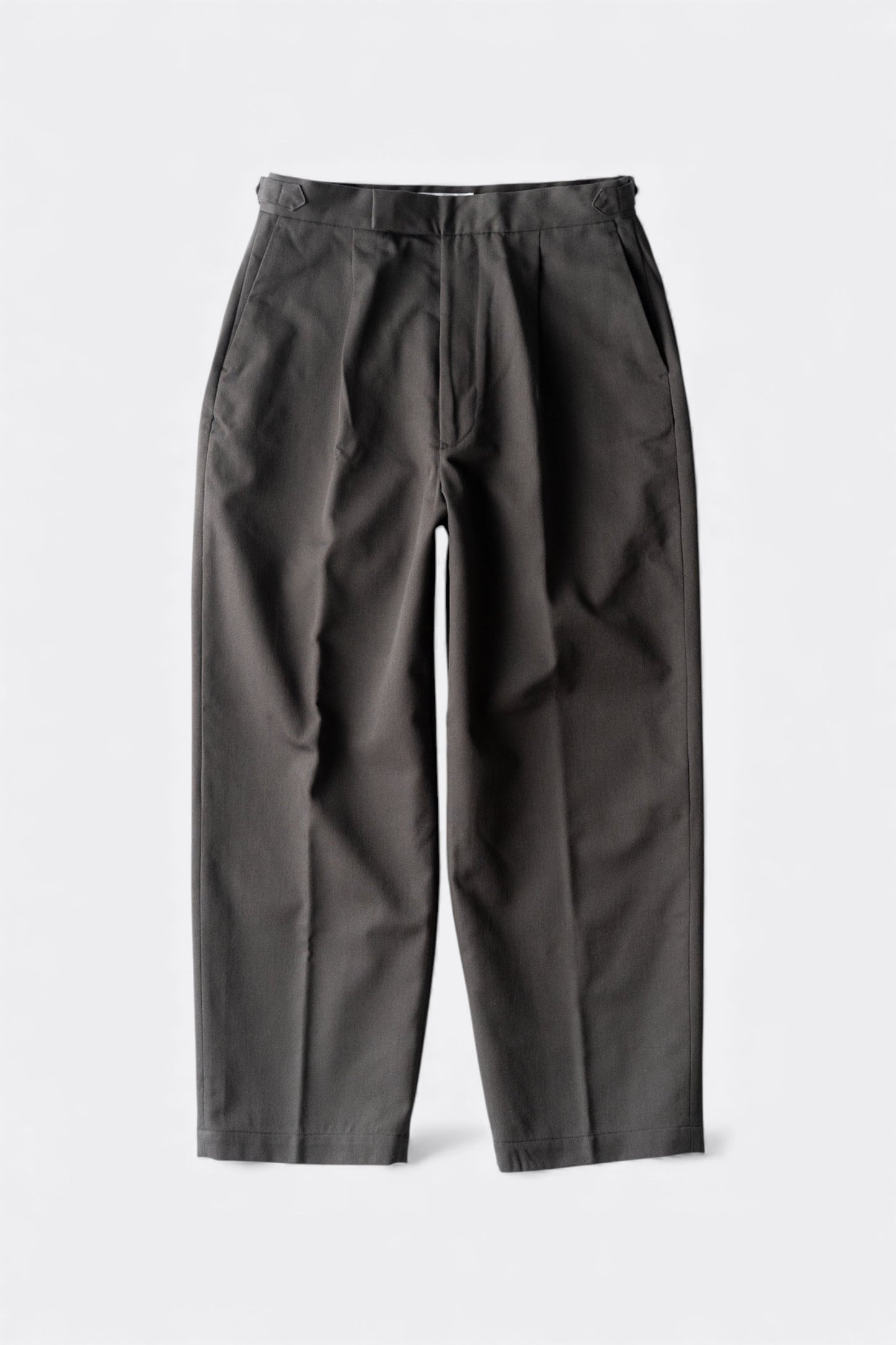 Ends And Means - Wool Easy Trad Trousers (Dark Brown)