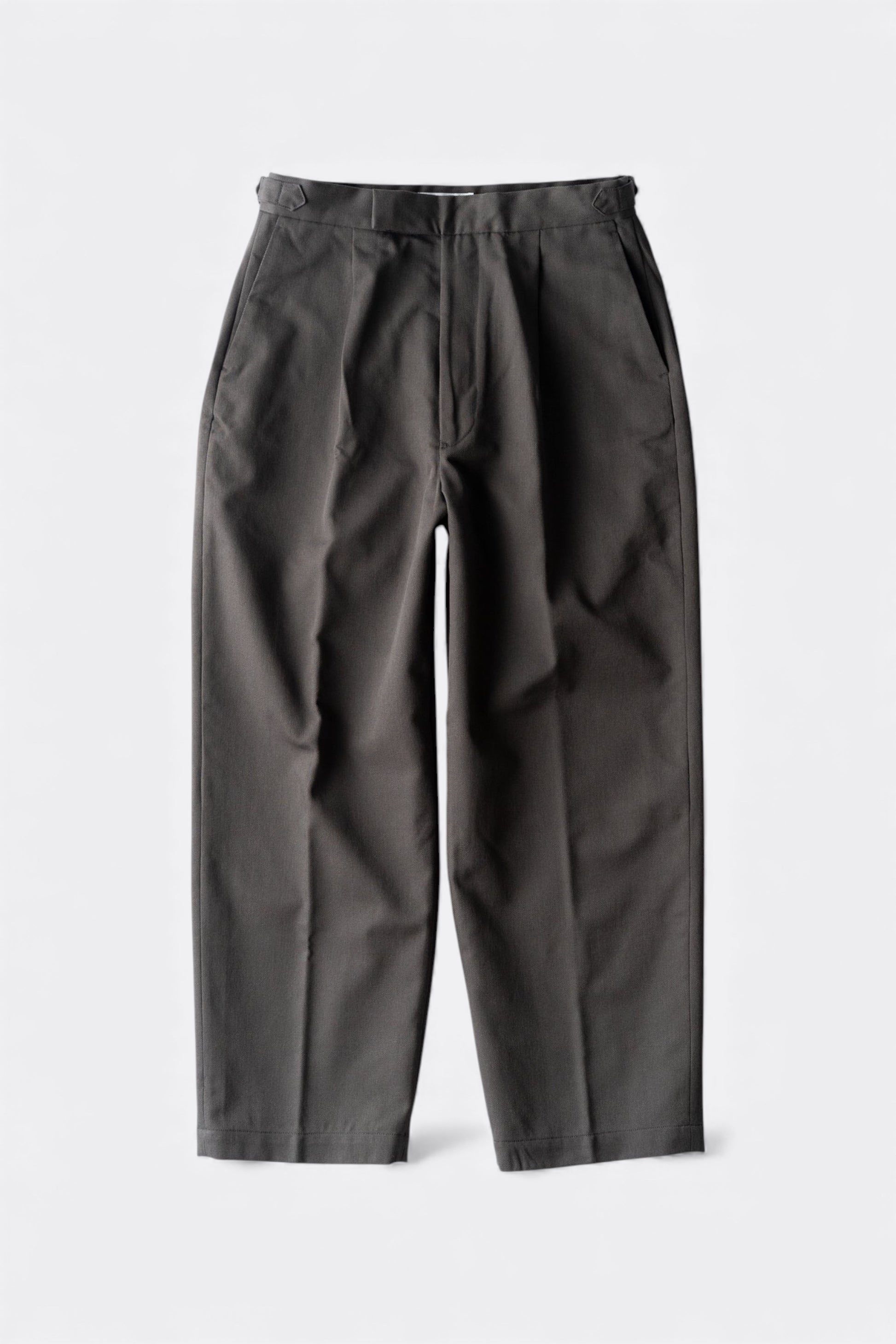 Ends And Means - Wool Easy Trad Trousers (Dark Brown)