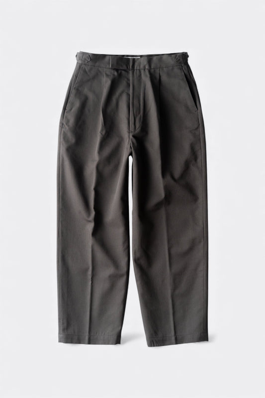 Ends And Means - Wool Easy Trad Trousers (Dark Brown)