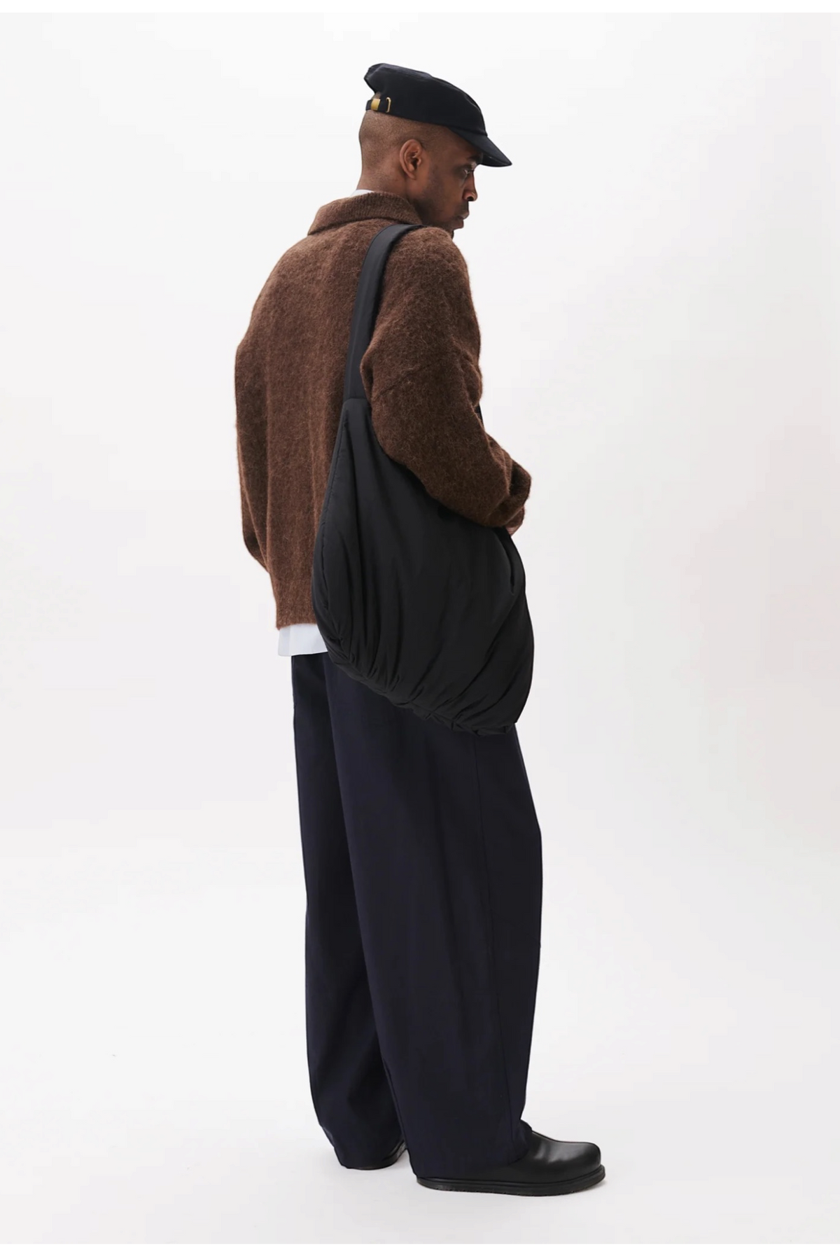 ESTUDIO NIKSEN Alpaca Polo Sweater Brown | Pull Alpaga | Edgar Bdx