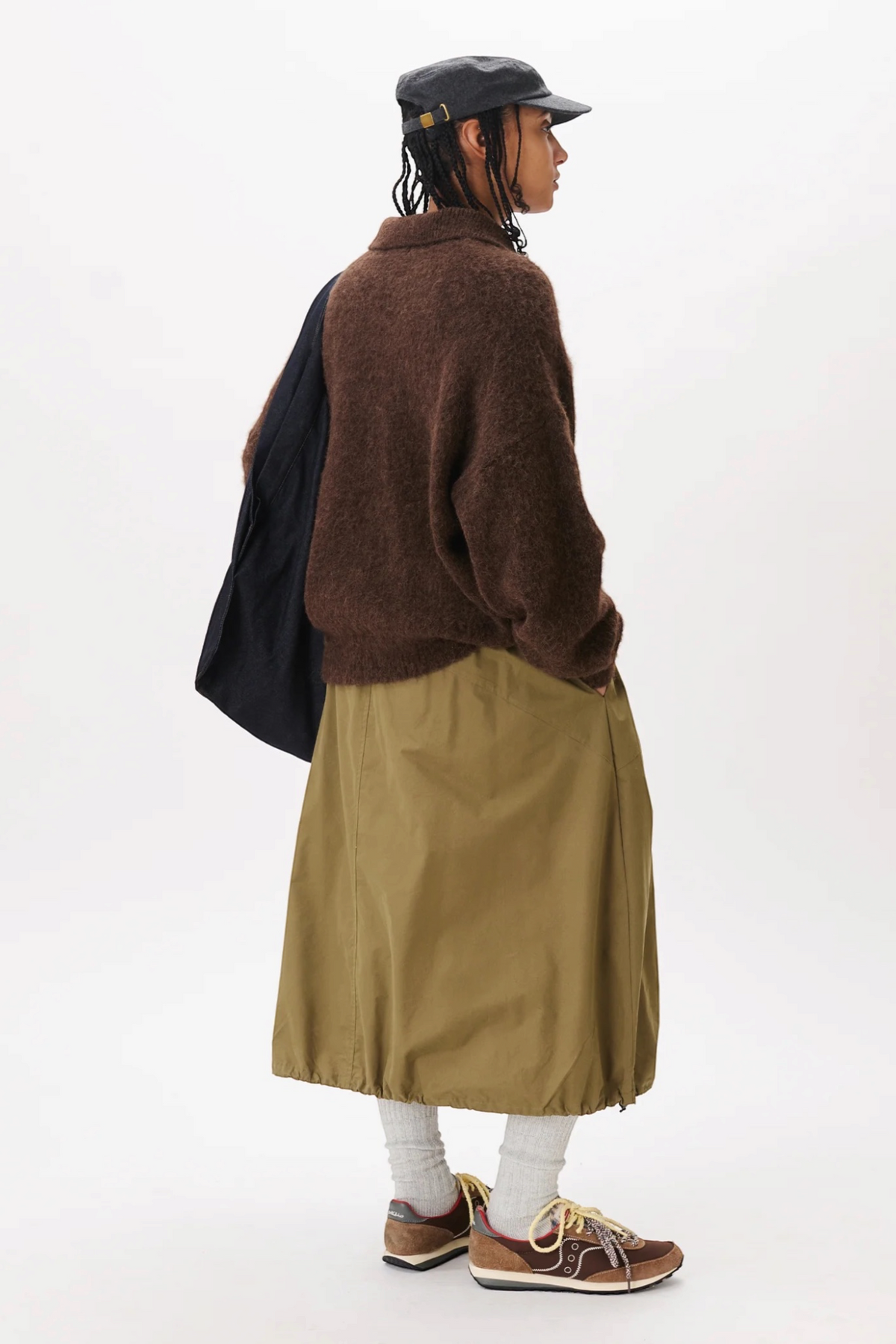 ESTUDIO NIKSEN Alpaca Polo Sweater Brown | Pull Alpaga | Edgar Bdx