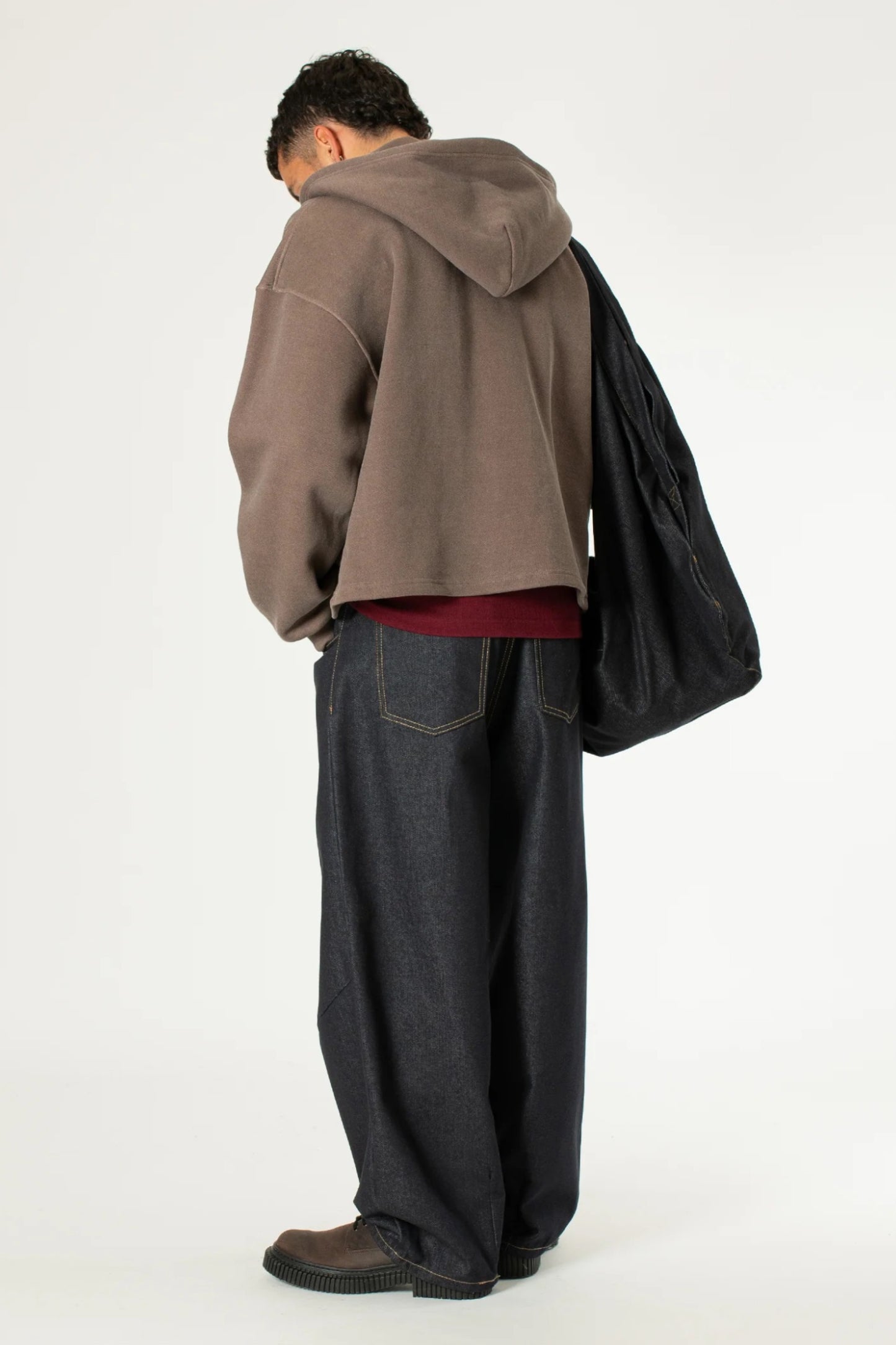 Estudio Niksen - Boxy Zip-up Hoodie (Brown)