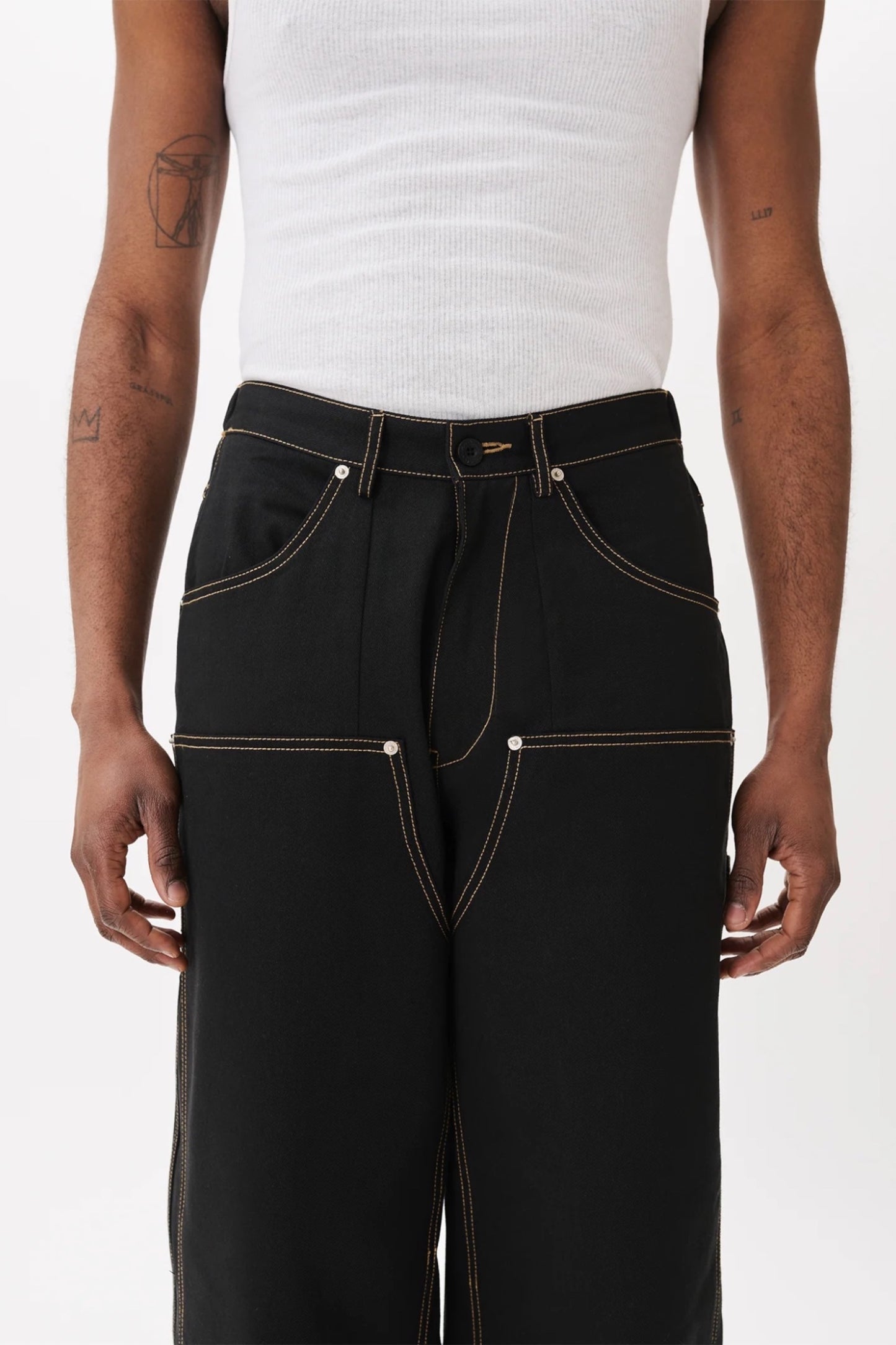 Estudio Niksen Carpenter Balloon Pant Black | Pantalon Coton Unisexe Corée | Edgar Bdx