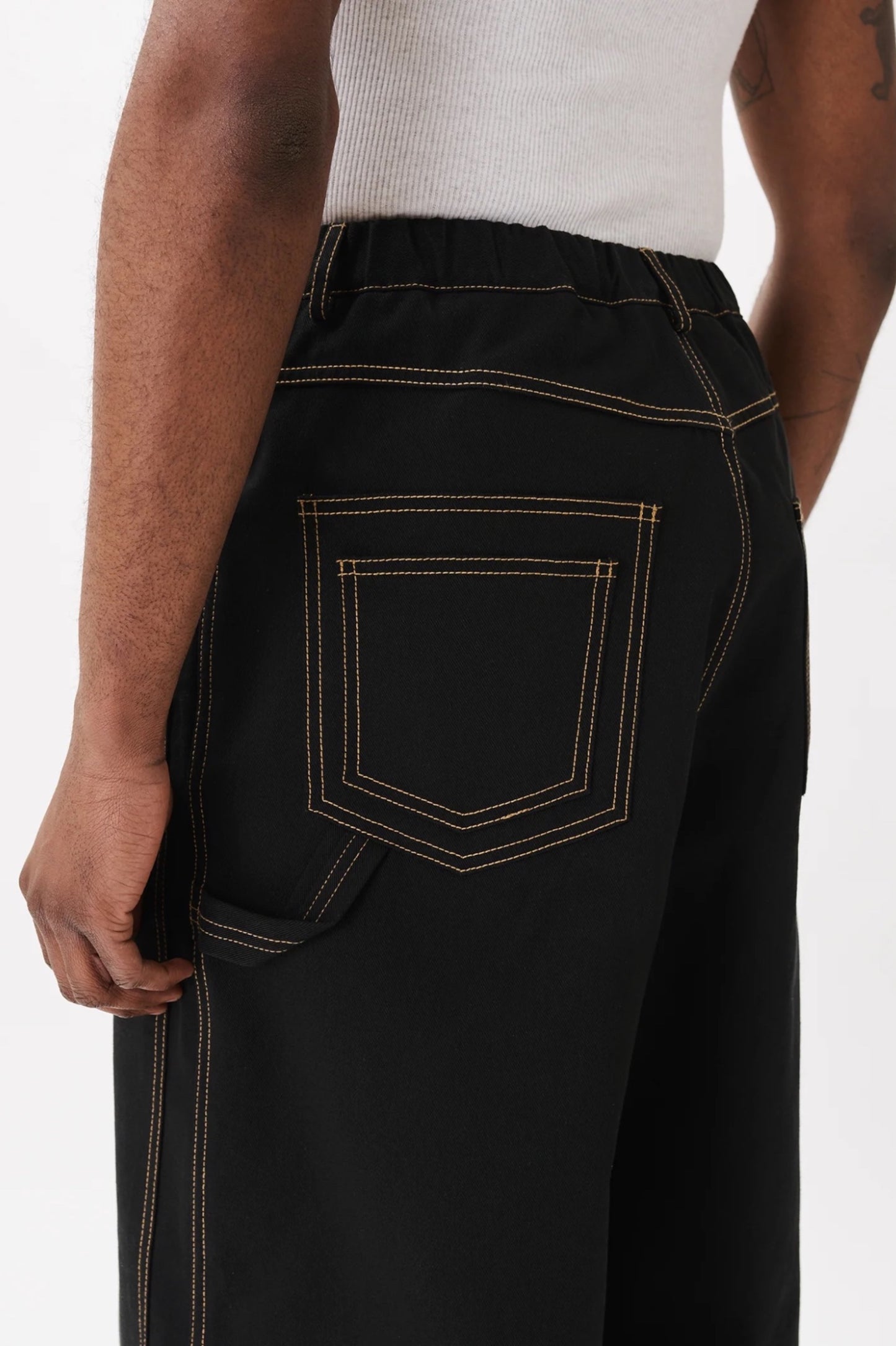 Estudio Niksen Carpenter Balloon Pant Black | Pantalon Coton Unisexe Corée | Edgar Bdx