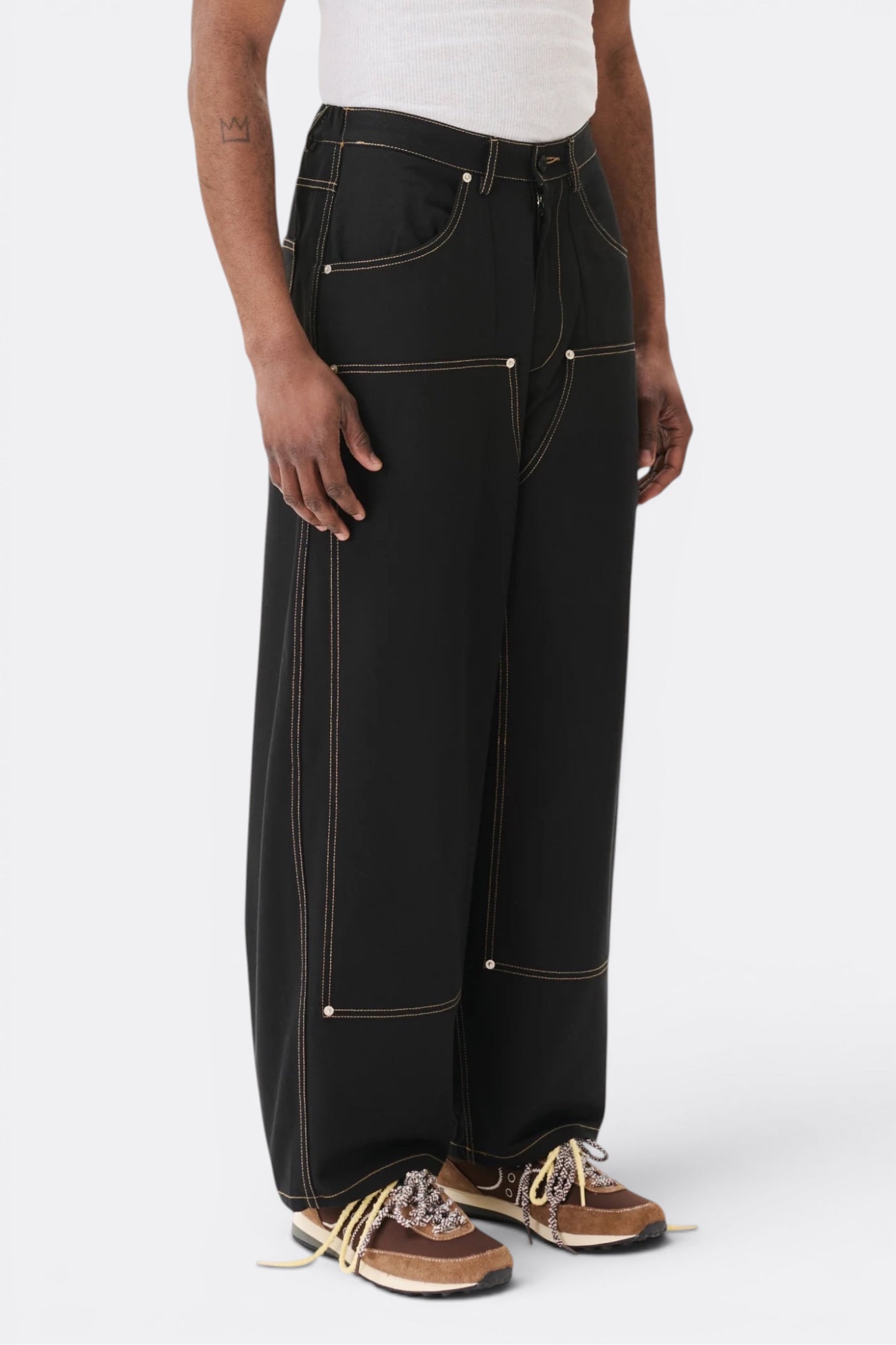 Estudio Niksen Carpenter Balloon Pant Black | Pantalon Coton Unisexe Corée | Edgar Bdx