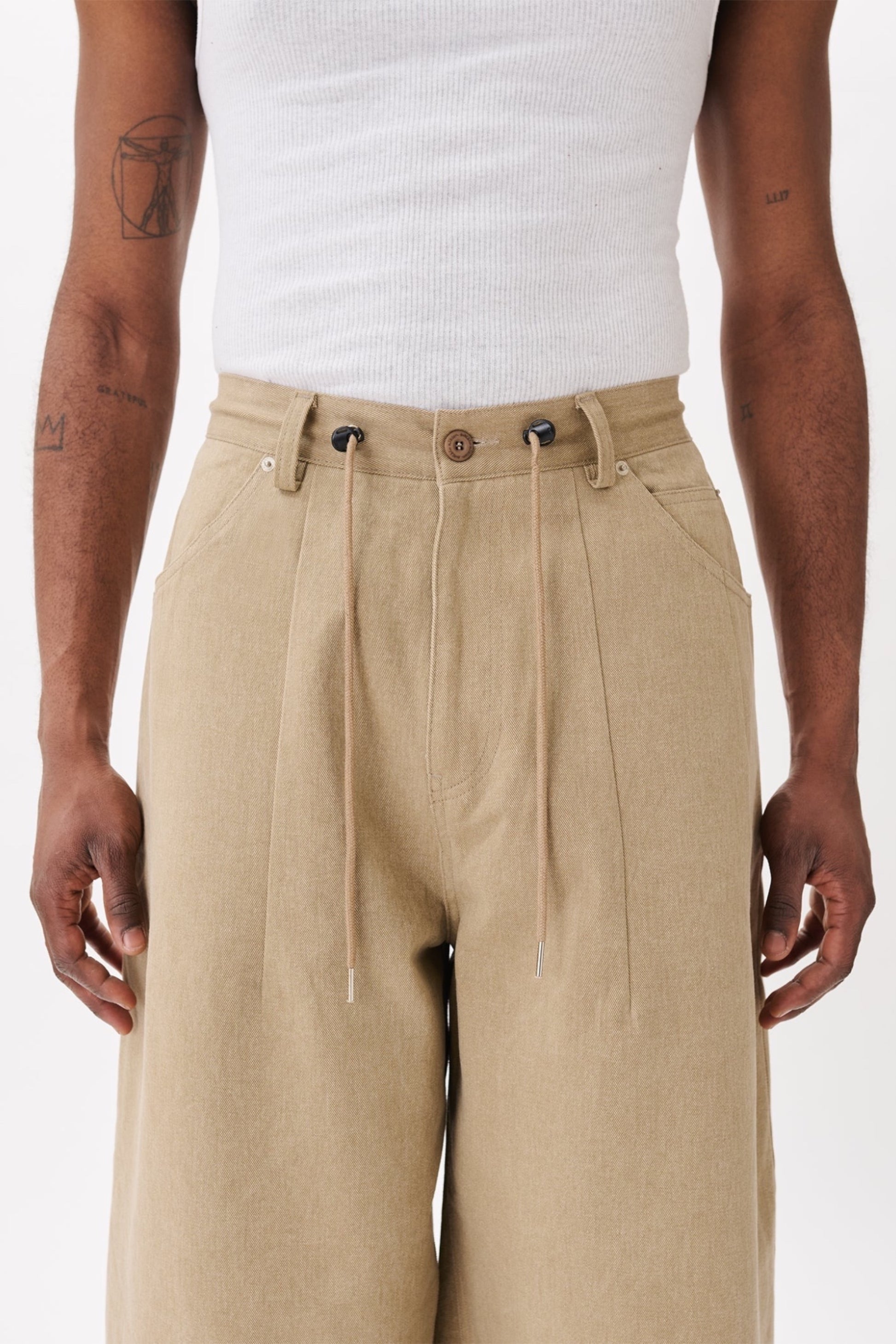 Estudio Niksen Double Dart Denim Jeans Light Brown | Jean Ballon Corée | Edgar Bdx