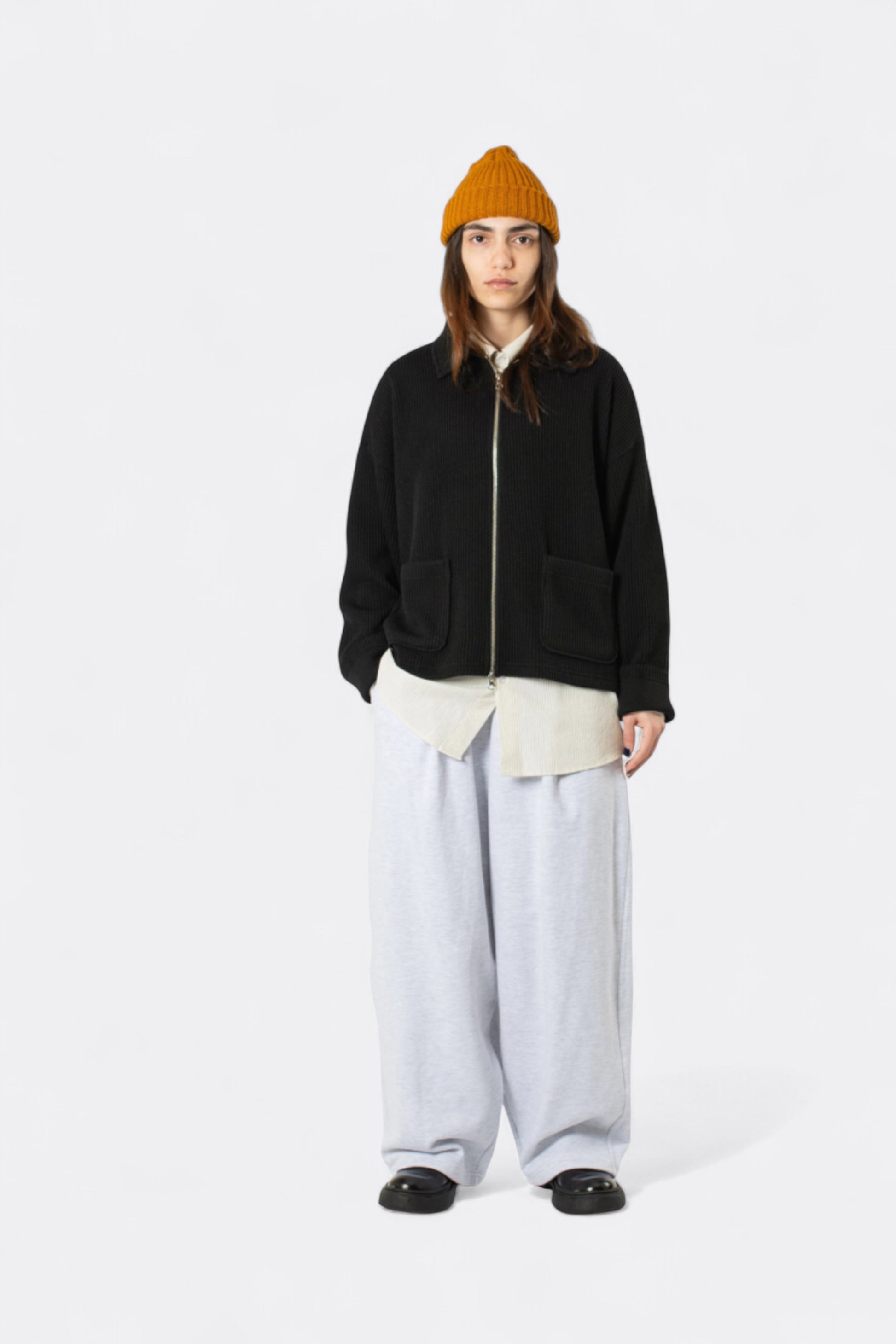 Estudio Niksen - Double-zip Pocket Sweater (Black)