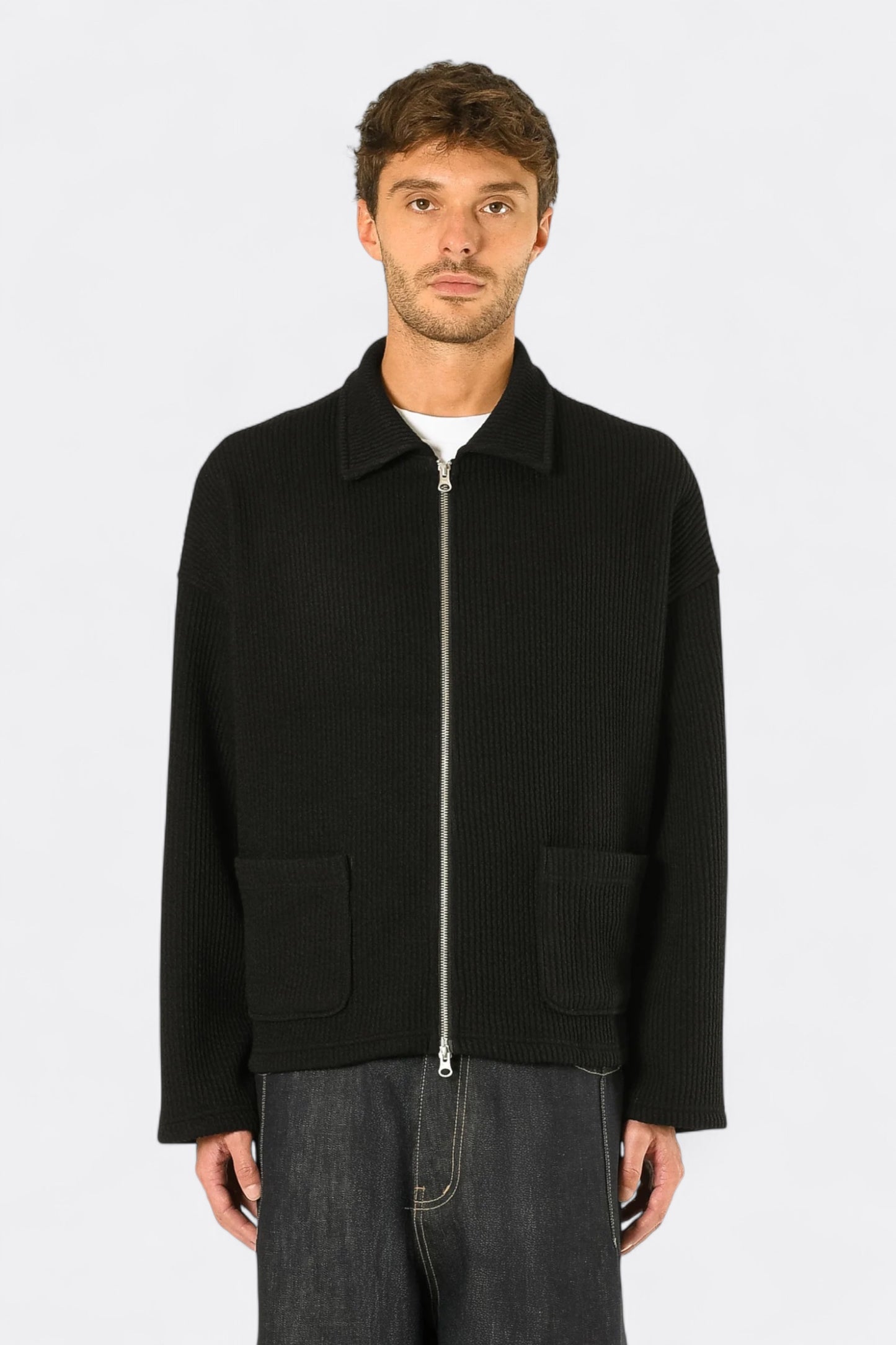 Estudio Niksen - Double-zip Pocket Sweater (Black)