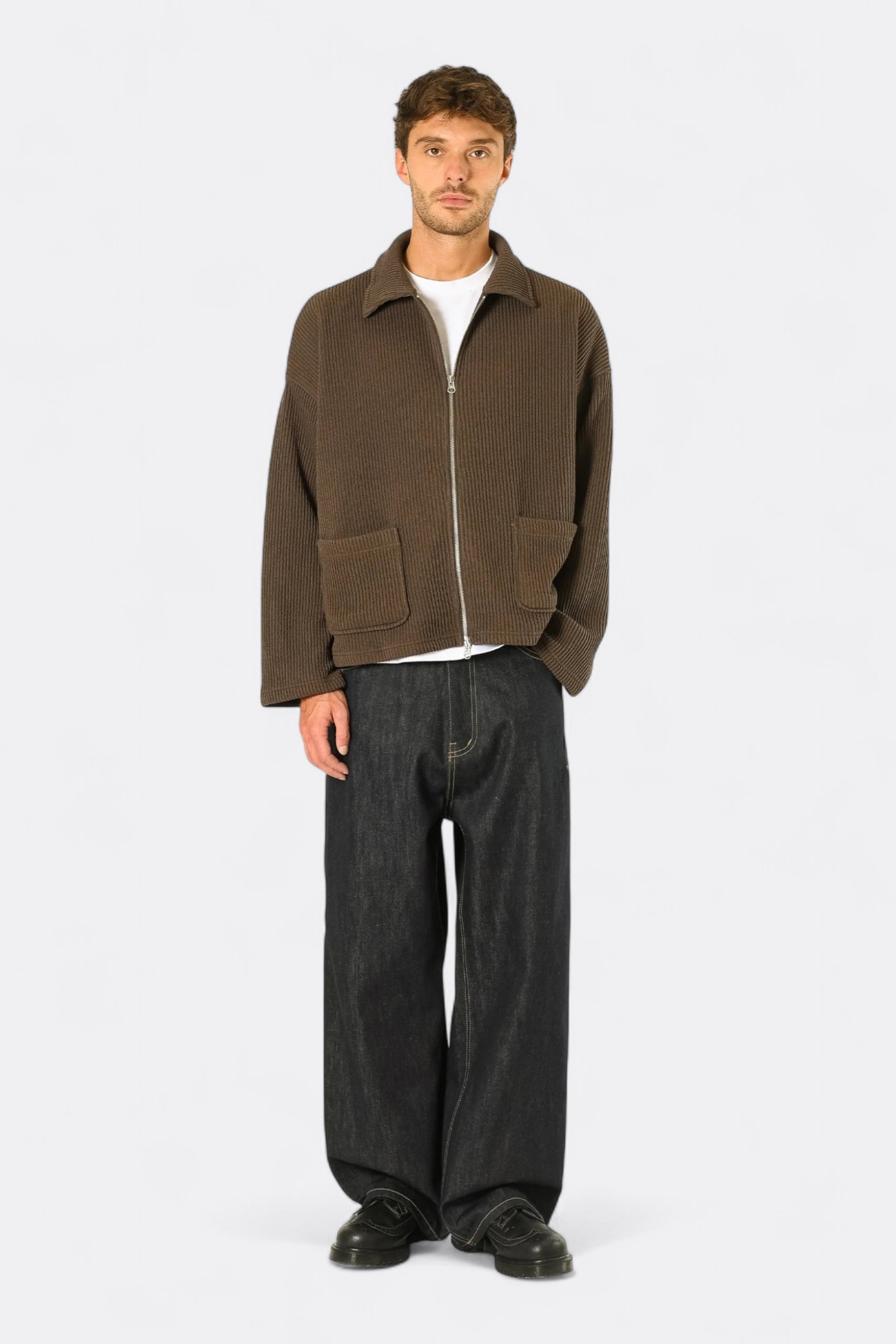 Estudio Niksen - Double-Zip Pocket Sweater (Brown)