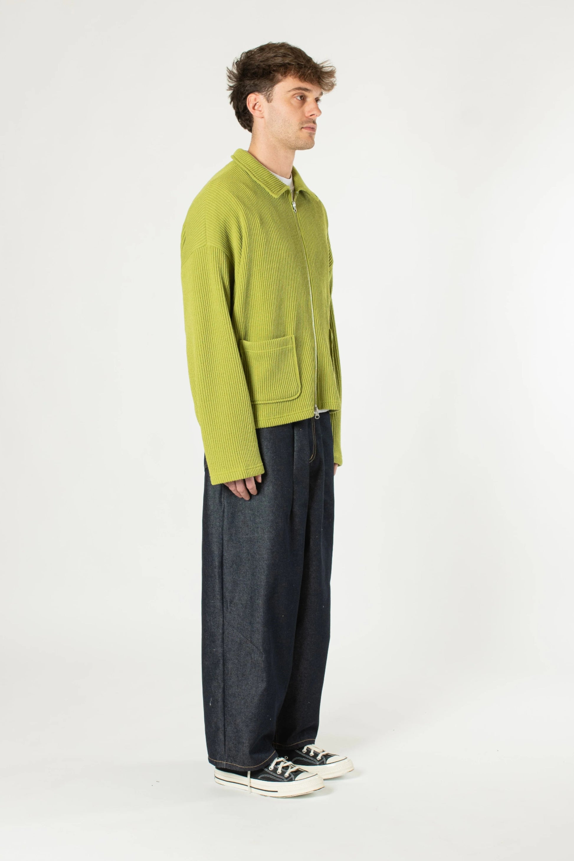 Estudio Niksen - Double-Zip Pocket Sweater (Pistachio)