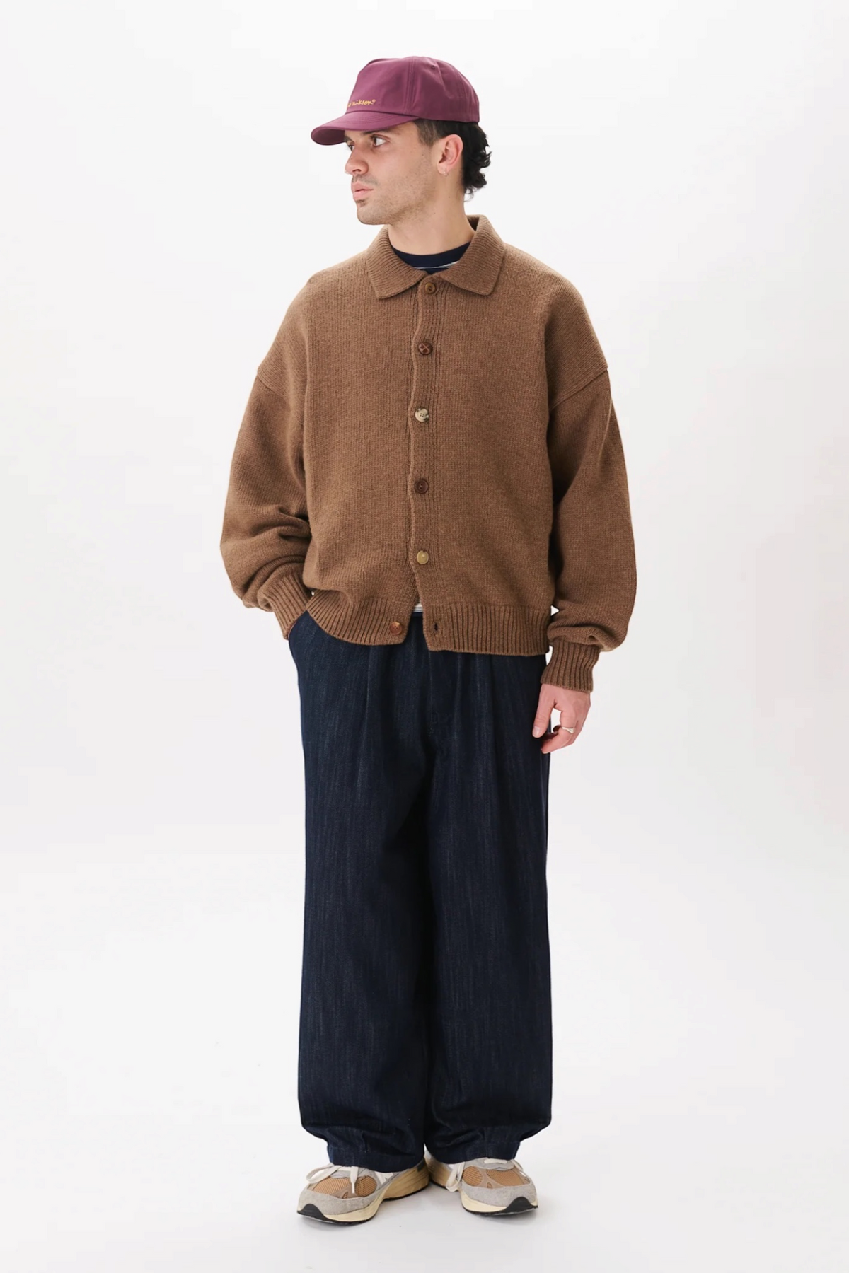 ESTUDIO NIKSEN Mismatch Button Cardigan Brown | Edgar Bdx