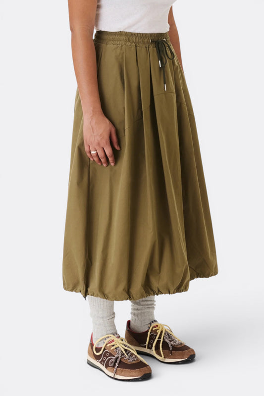 Estudio Niksen Pintuck Ballon Skirt Khaki | Jupe Ballon Coton Nylon Unisexe Corée | Edgar Bdx