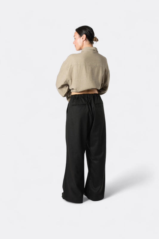 Estudio Niksen - Pintuck Maxi Trousers (Black)