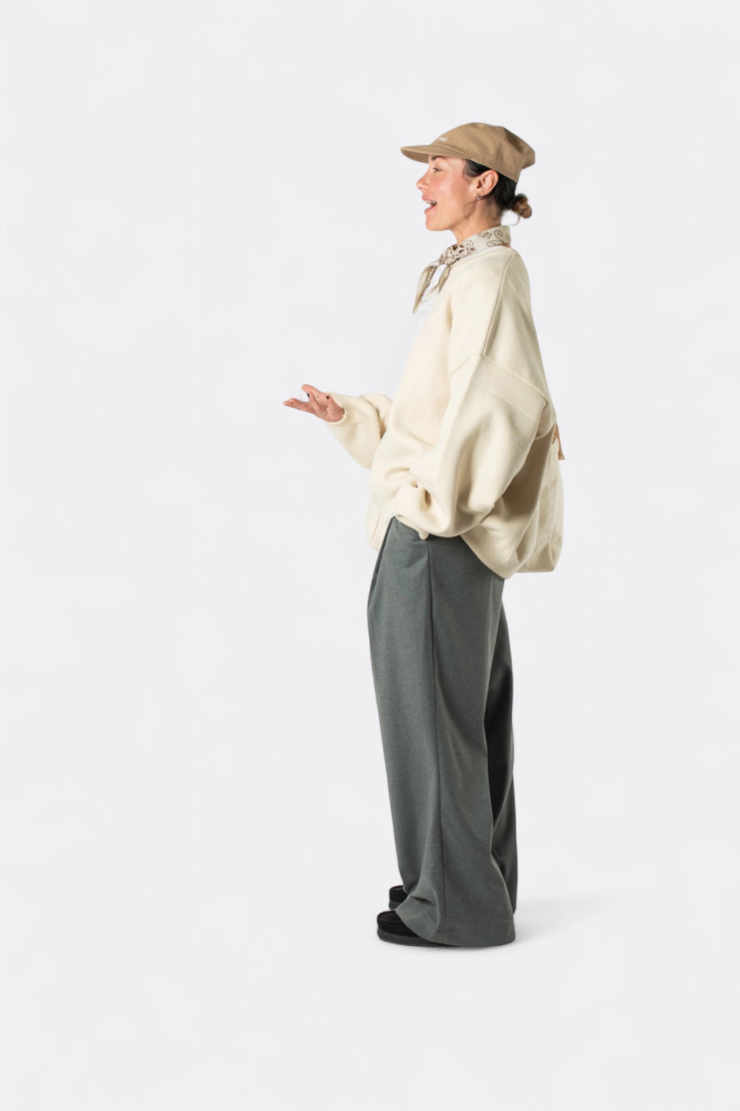 Estudio Niksen - Pintuck Maxi Trousers (Grey)