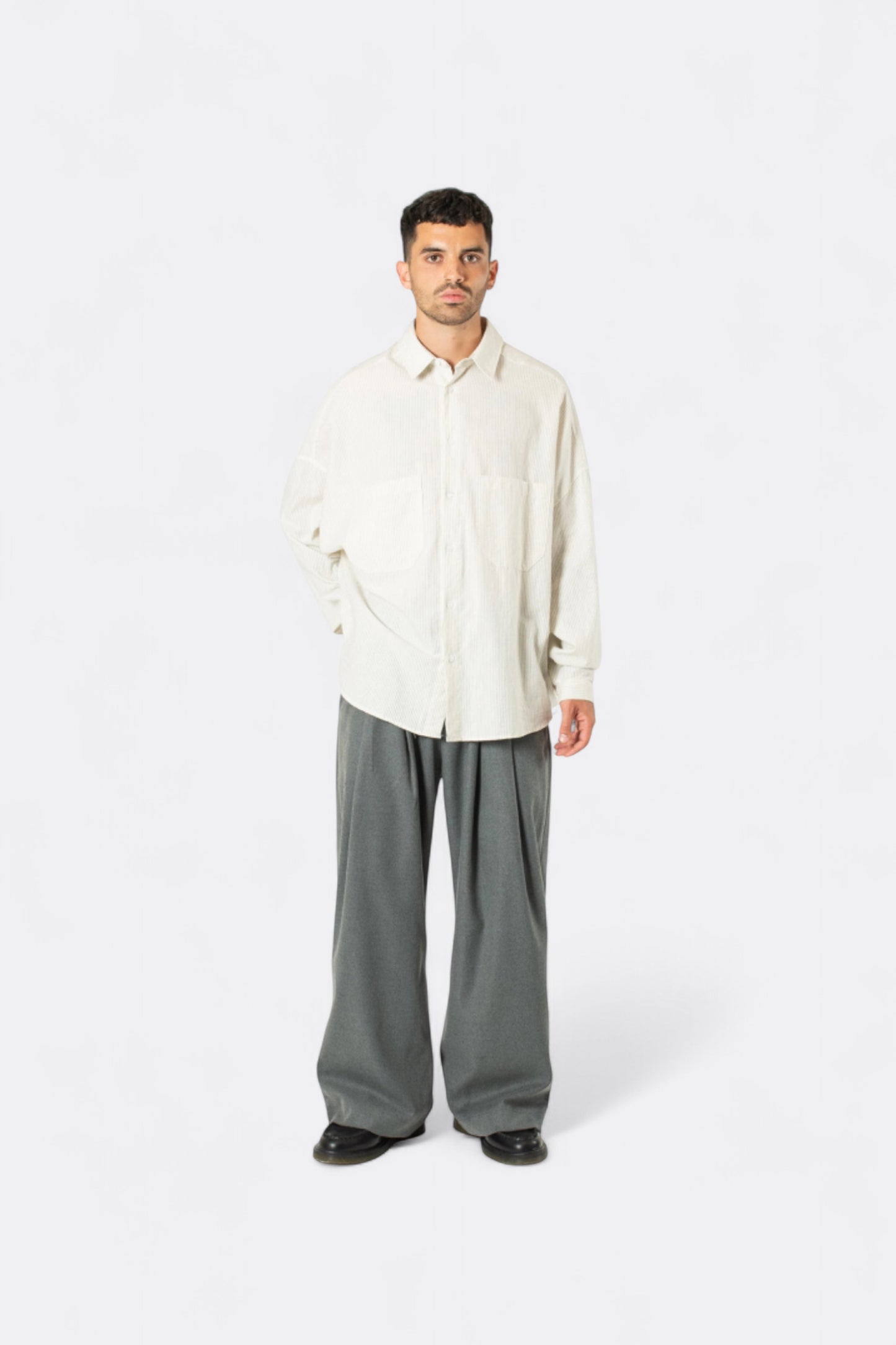 Estudio Niksen - Pintuck Maxi Trousers (Grey)