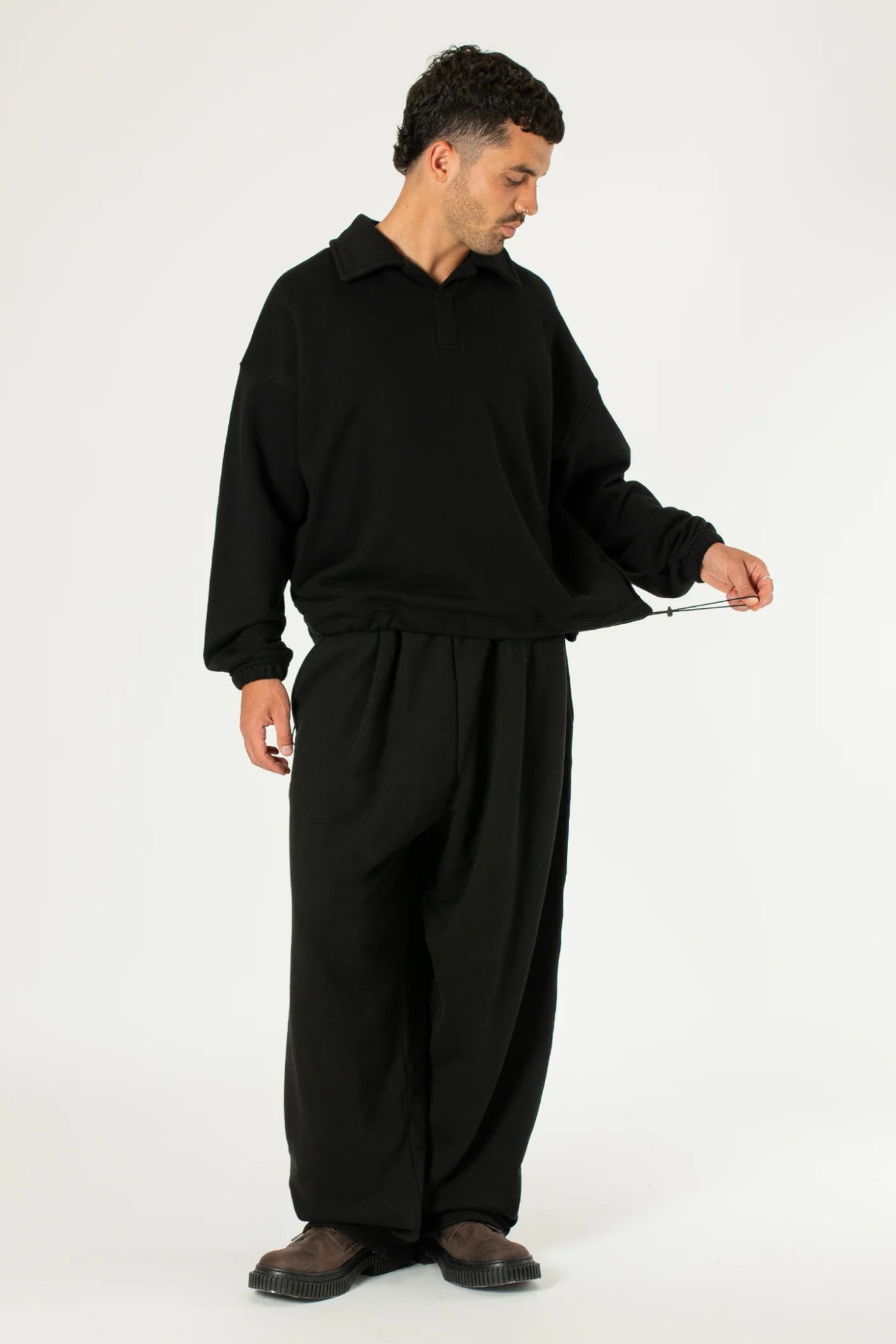 Estudio Niksen - Polo Crewneck Sweater (Black)