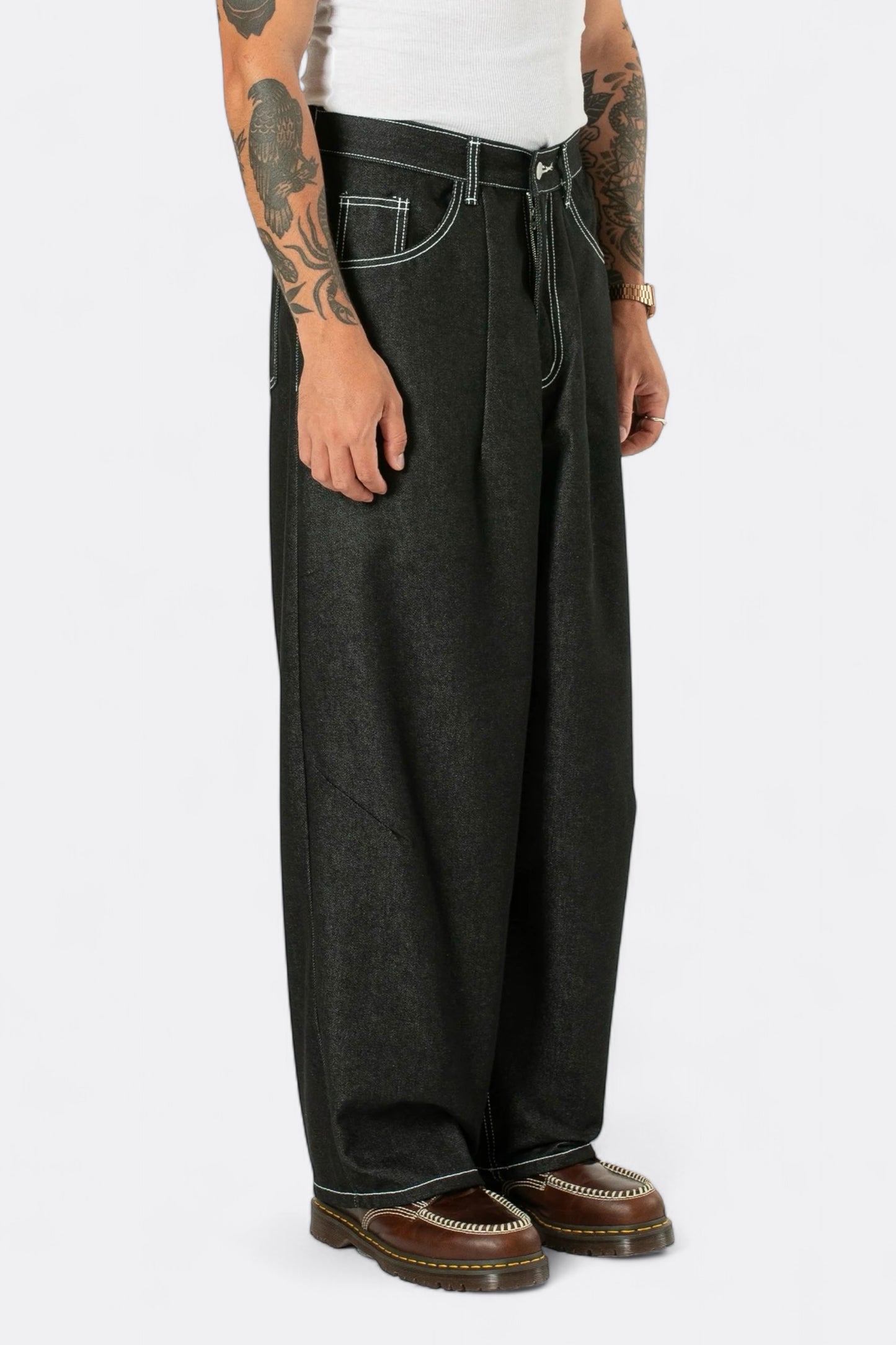 Estudio Niksen - Raw Denim Balloon Jeans (Black)