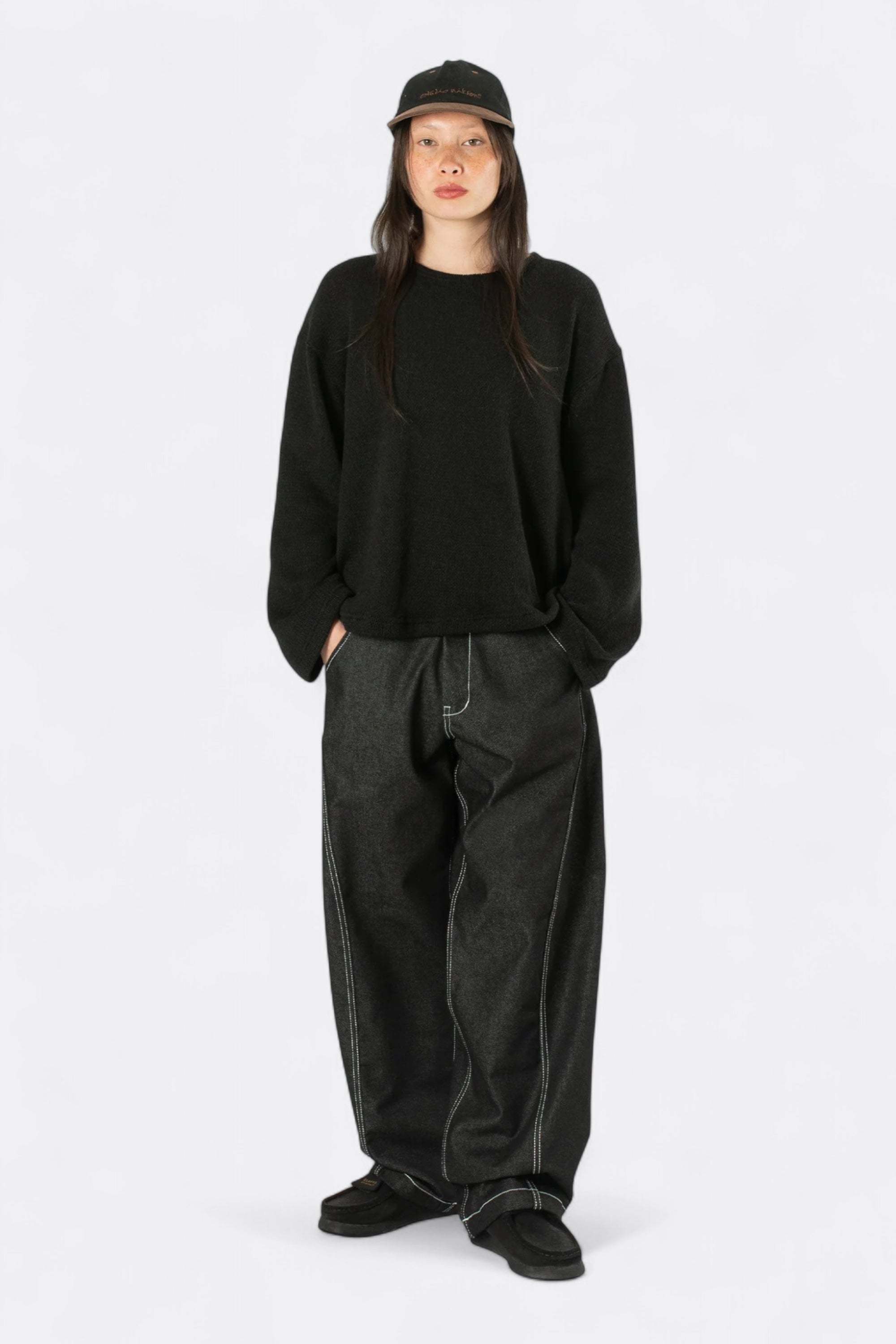 Estudio Niksen Raw Denim In-Stitch Jeans Black | 13oz Korean Denim