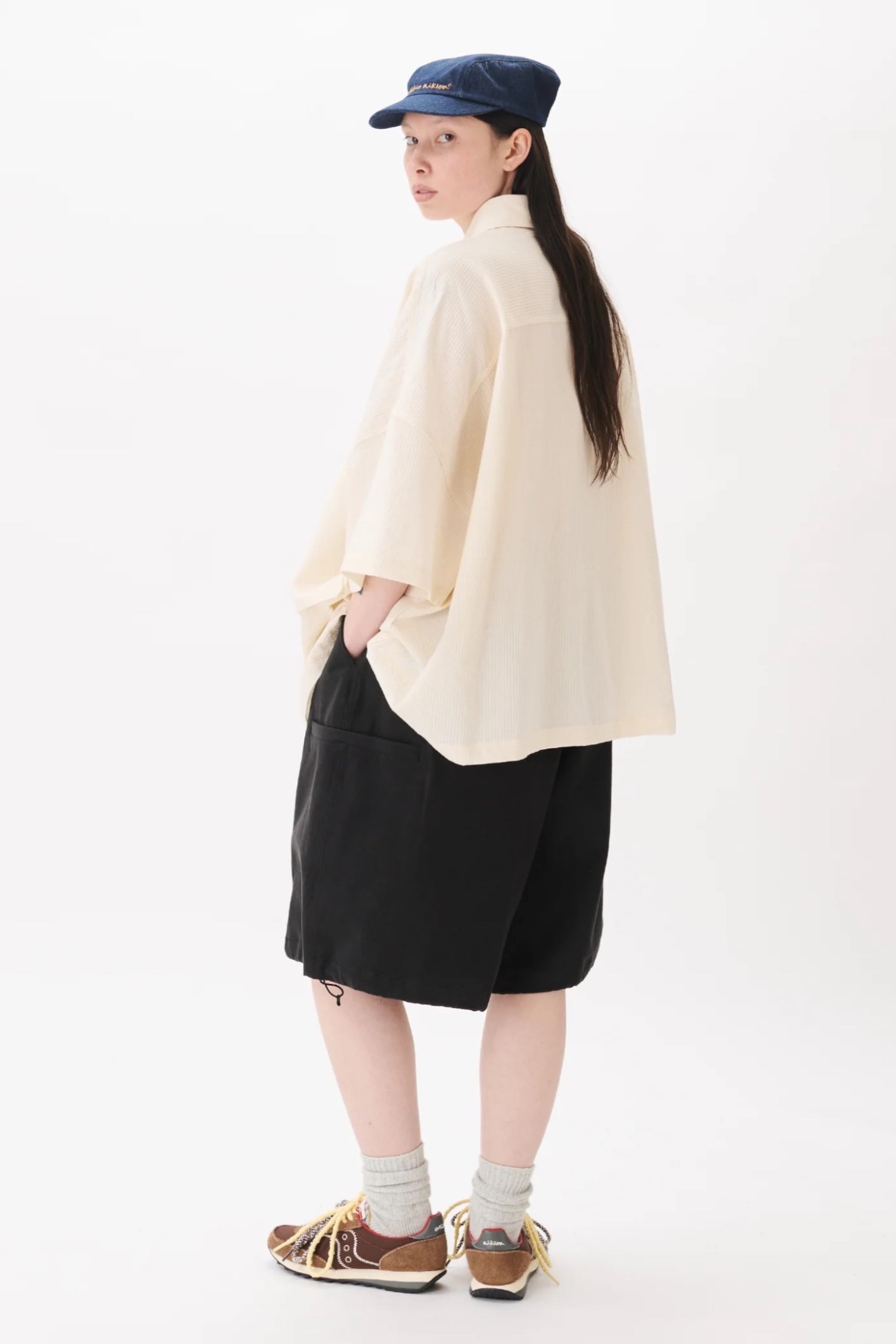 Estudio Niksen Slit Cargo Balloon Shorts Black | Short Cargo Unisexe Corée | Edgar Bdx