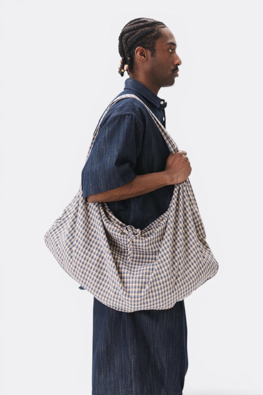 Estudio Niksen Three Way Checkered Bag | Sac Coton 3 Ports Corée | Edgar Bdx
