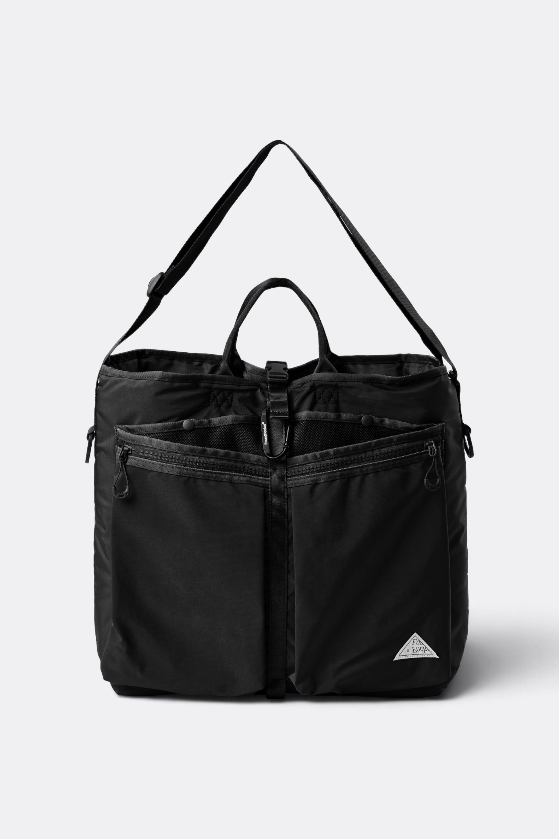 FOUND POCKET Focus Tote Bag Black | Cabas Nylon Hydrofuge Laptop | Edgar Bdx