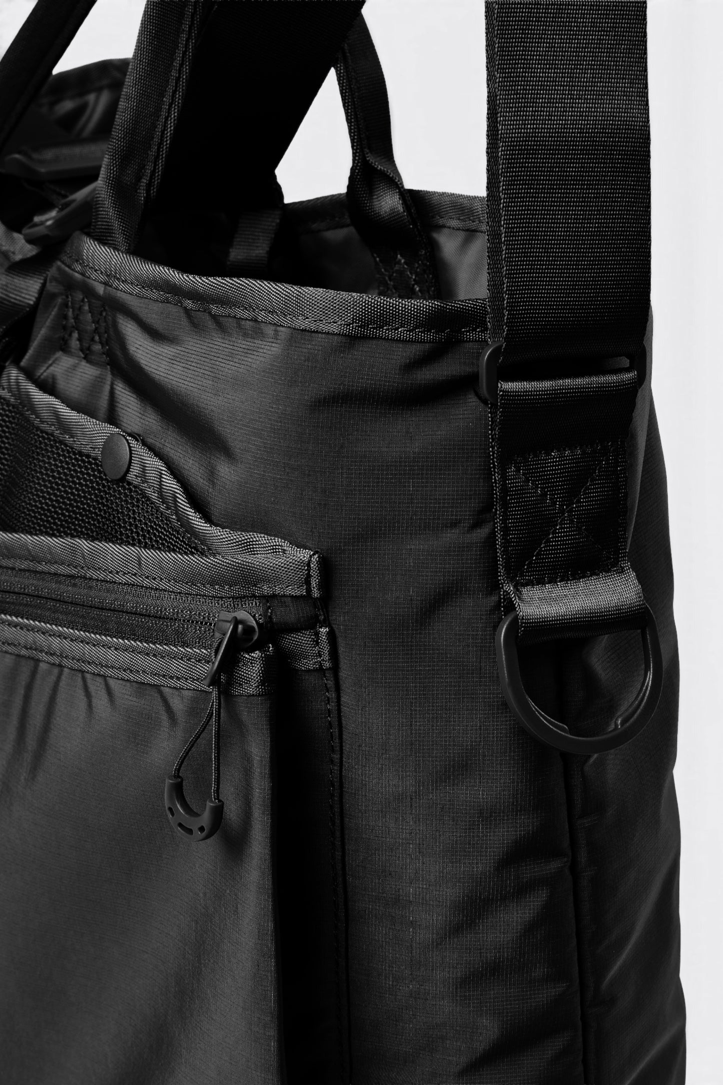 FOUND POCKET Focus Tote Bag Black | Cabas Nylon Hydrofuge Laptop | Edgar Bdx
