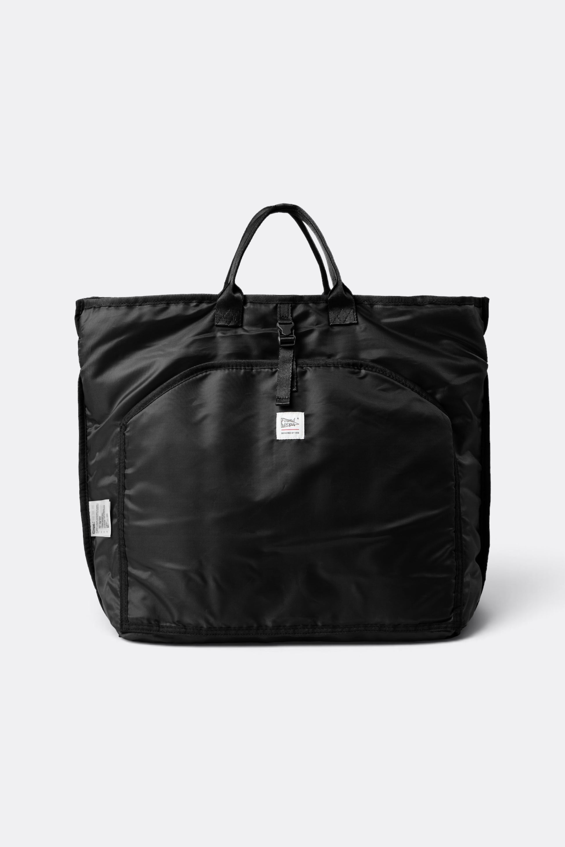 FOUND POCKET Focus Tote Bag Black | Cabas Nylon Hydrofuge Laptop | Edgar Bdx