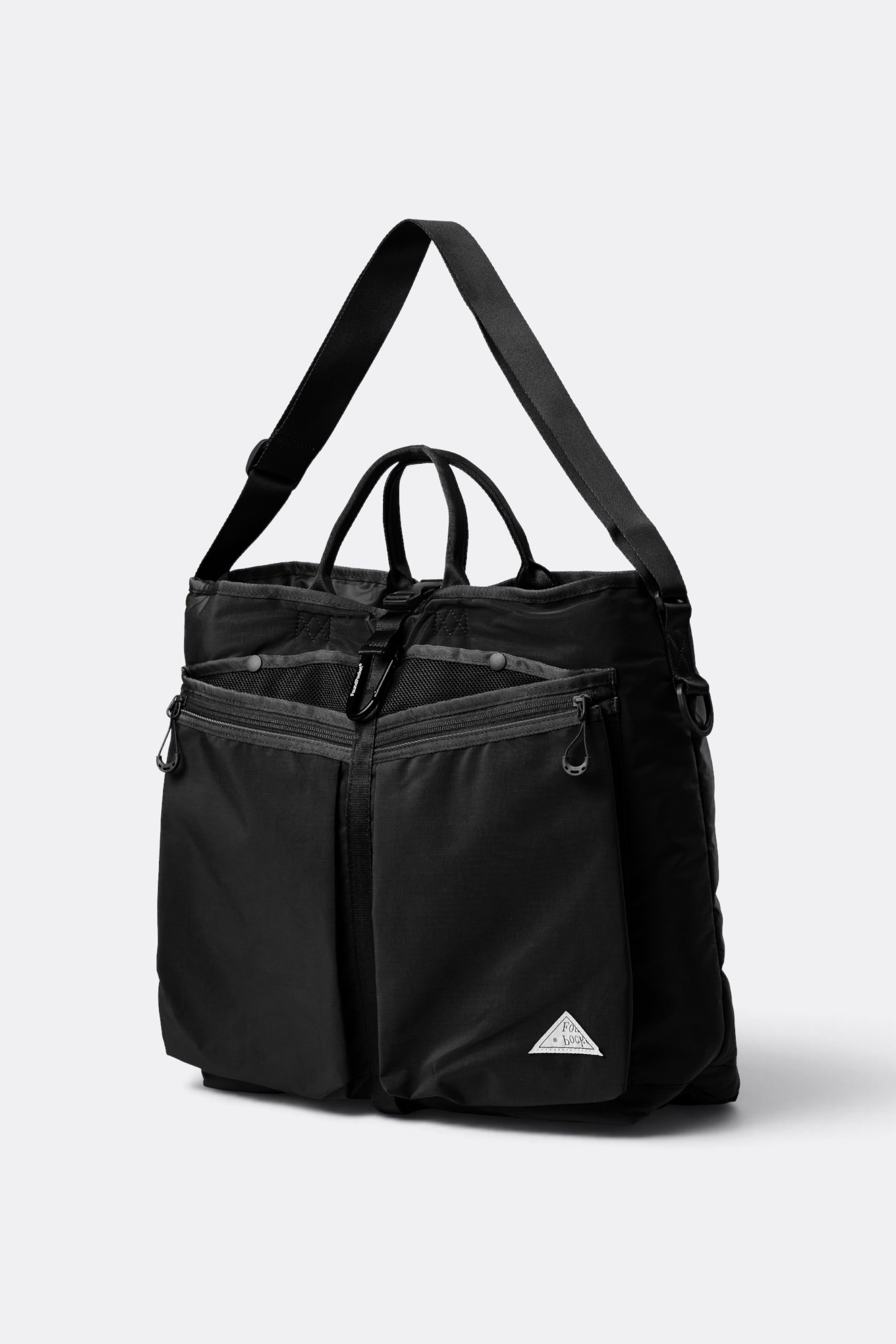 FOUND POCKET Focus Tote Bag Black | Cabas Nylon Hydrofuge Laptop | Edgar Bdx