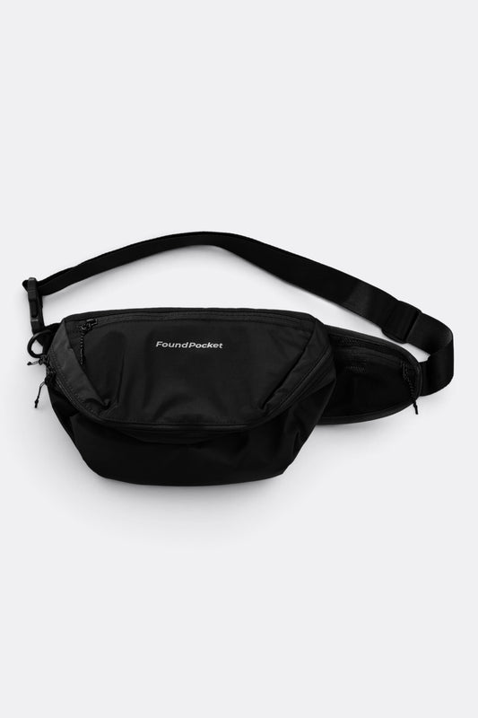 FOUND POCKET Pace Waist Bag Black | Sac Banane Nylon Hydrofuge Voyage | Edgar Bdx