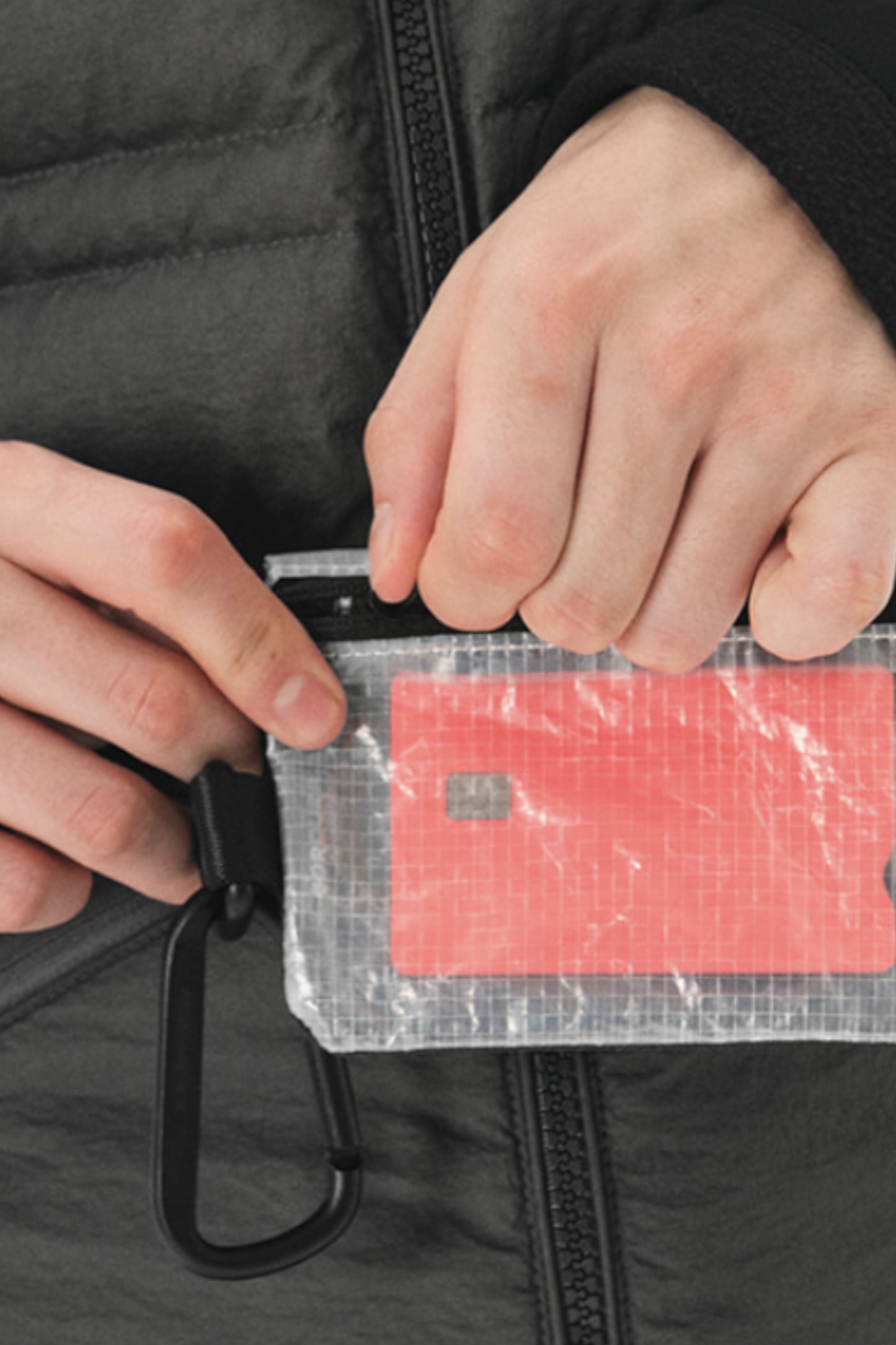 FOUND POCKET Utility Clip Pouch Black | Pochette Nylon Premium | Edgar Bdx