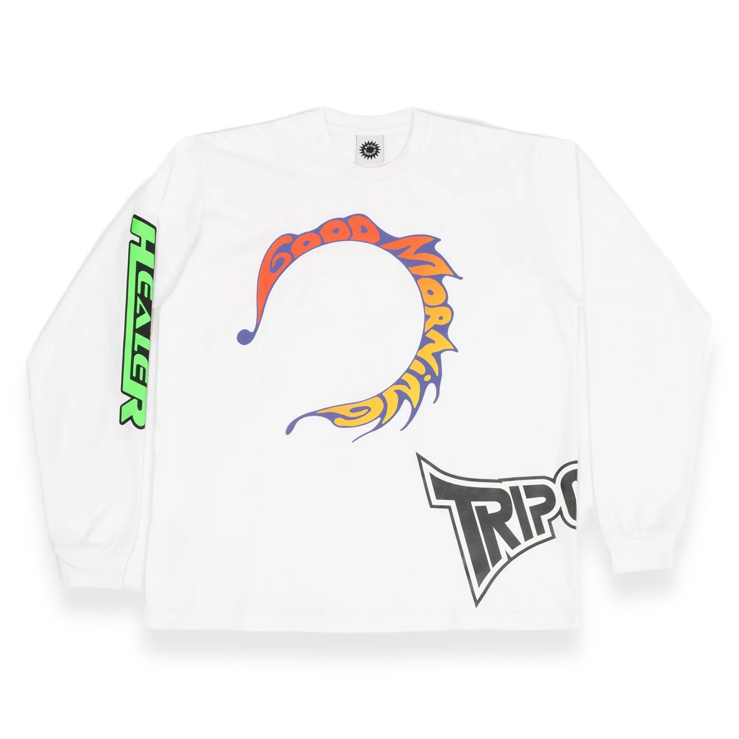 Good Morning Tapes - Trip Out LS Tee (White)