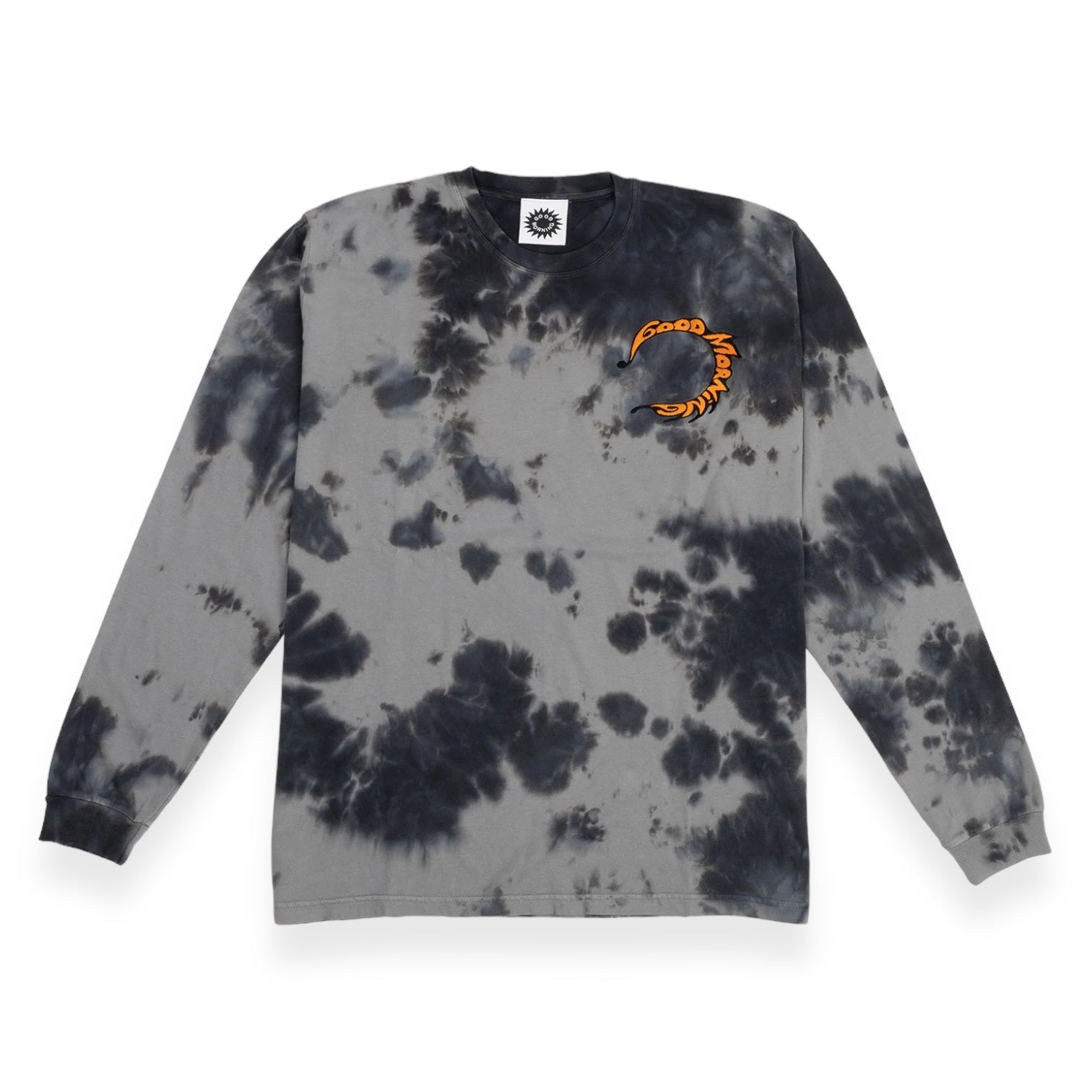Good Morning Tapes - Waffle Knit LS Tee (Smoke Tie Dye)