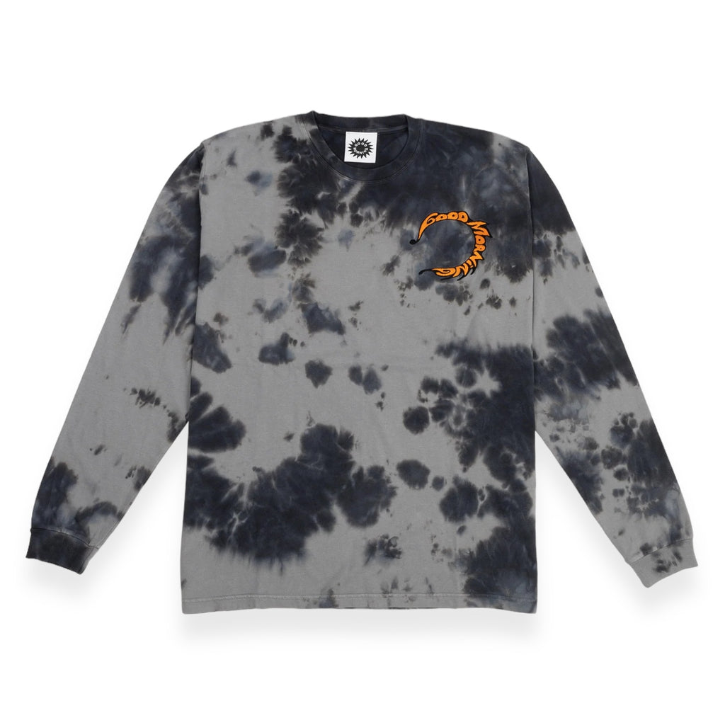 Good Morning Tapes - Waffle Knit LS Tee (Smoke Tie Dye)
