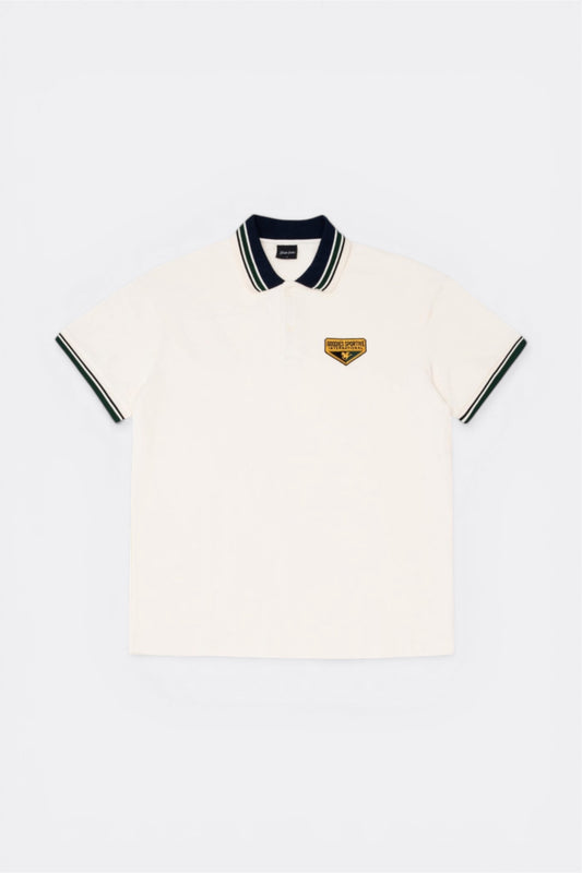 Goodies Sportive Boat Master Premium Polo Ecru Navy | Polo Coton Portugal