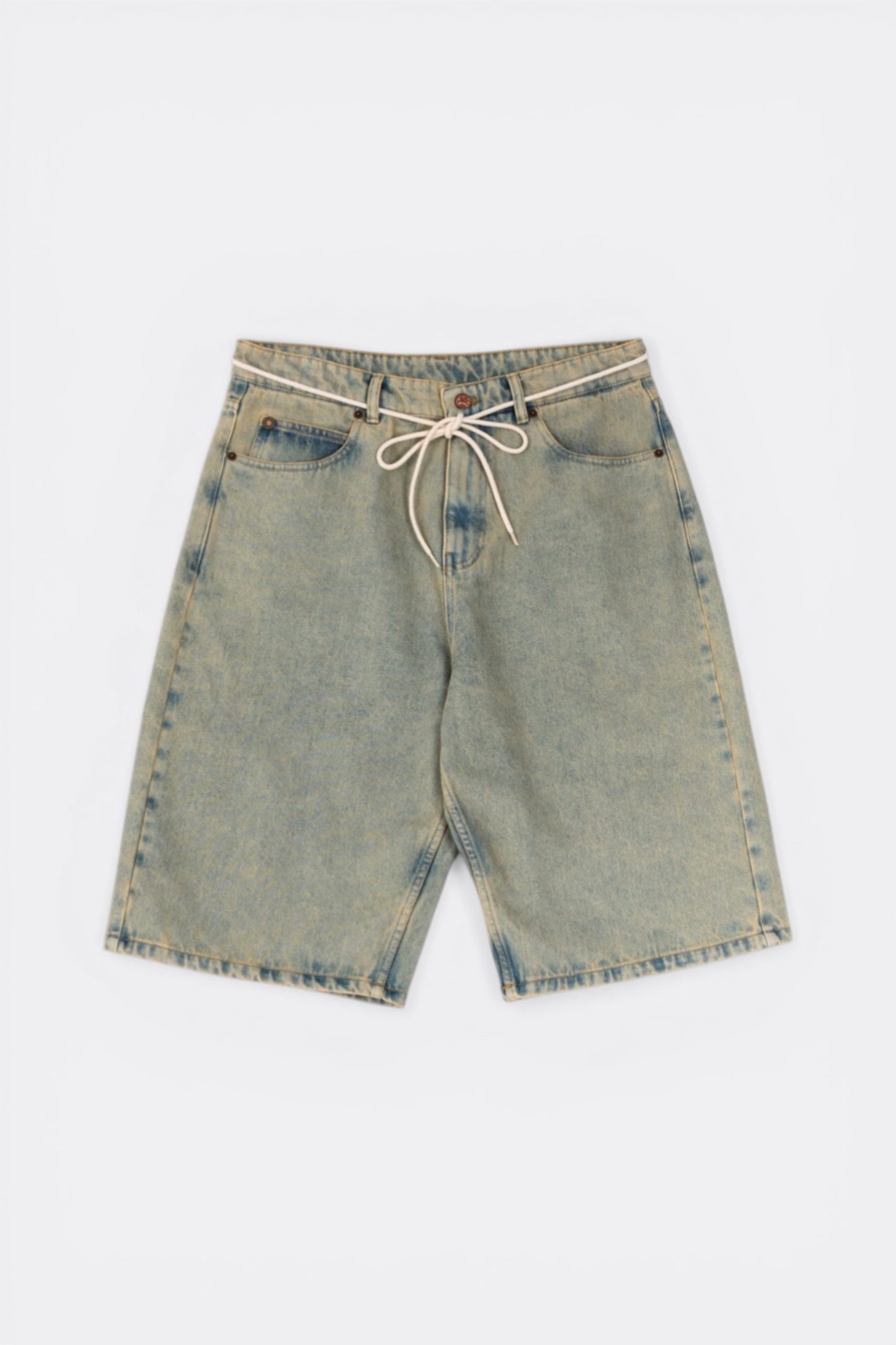 Goodies Sportive Dirty Denim Shorts Washed Denim | Short Denim Lavé Portugal