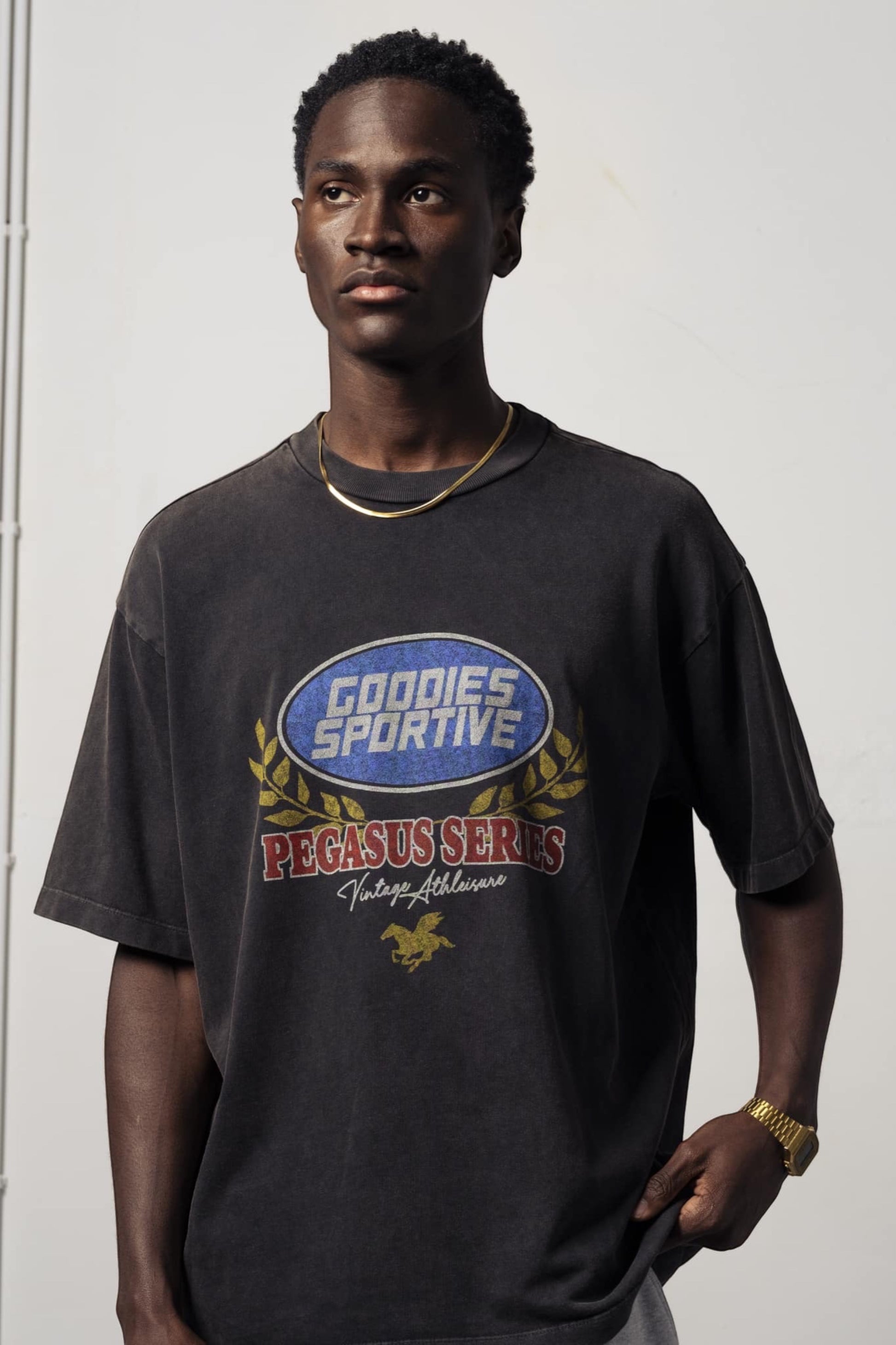 T-Shirt Black Fadeout Caesar Premium - Streetwear Goodies Sportive | Edgar Bdx