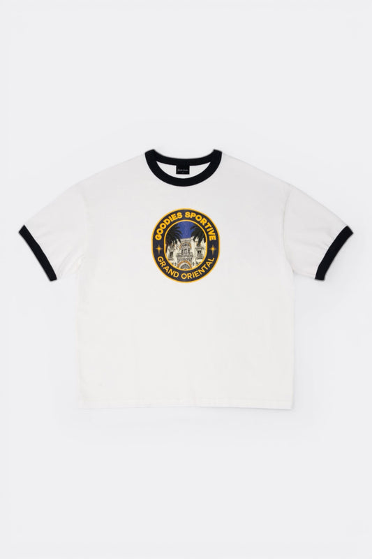 T-Shirt Ringer Grand Oriental White Navy - Streetwear Goodies Sportive | Edgar Bdx