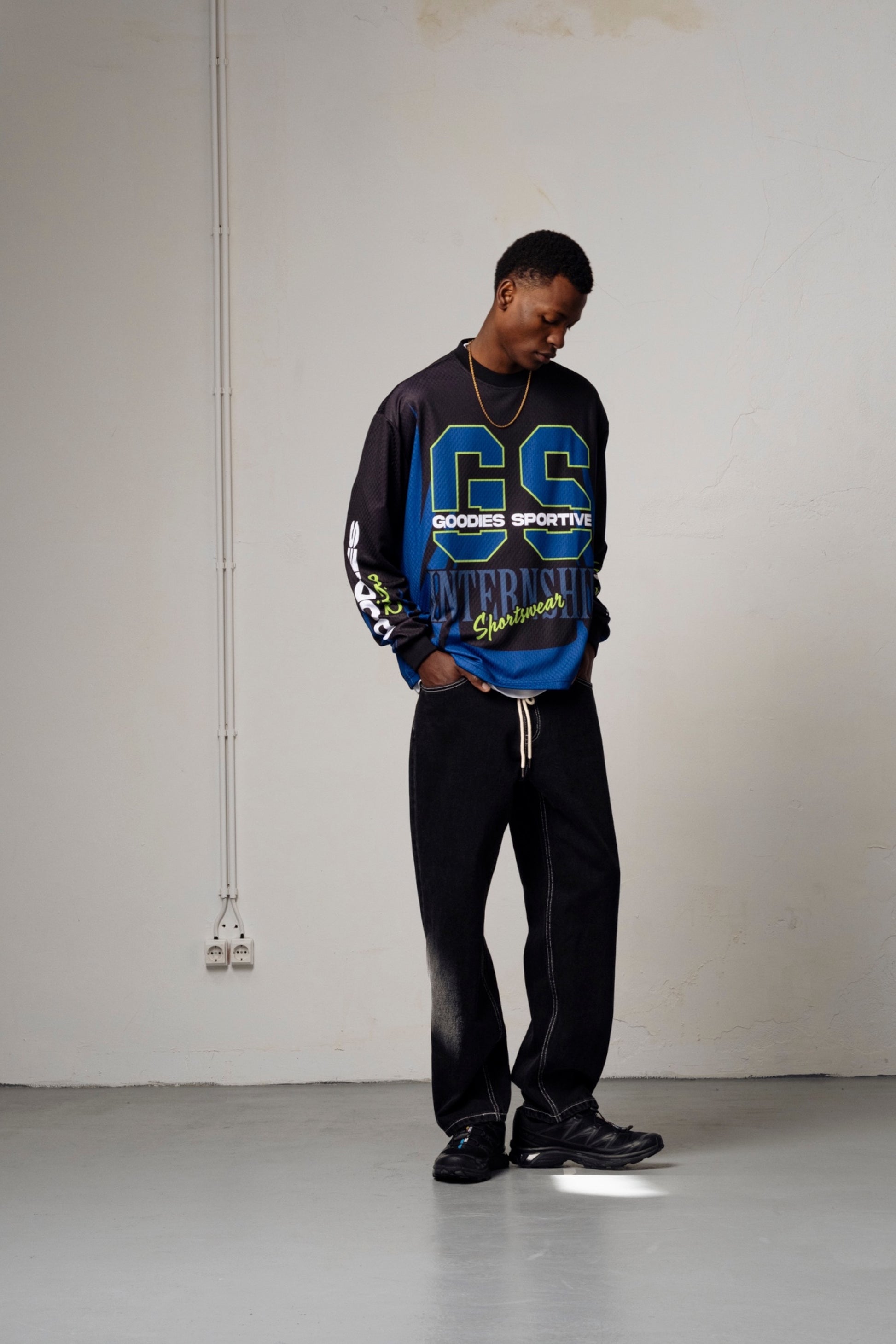 GOODIES SPORTIVE Internship BMX Longsleeve Black | Polyester Recyclé Motif | Edgar Bdx