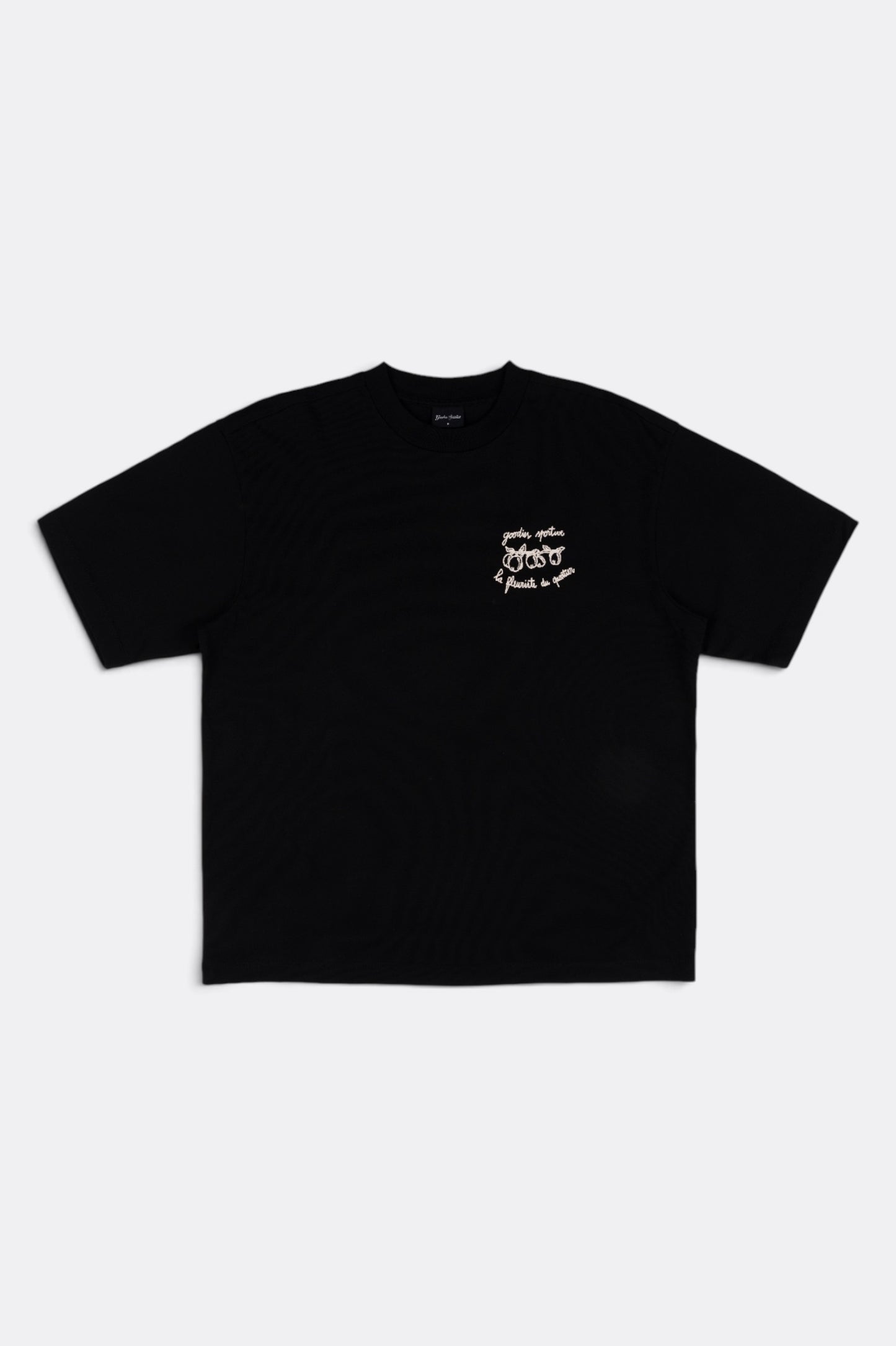 GOODIES SPORTIVE Le Fleuriste Tee Black | T-Shirt Coton 290g Motif | Edgar Bdx