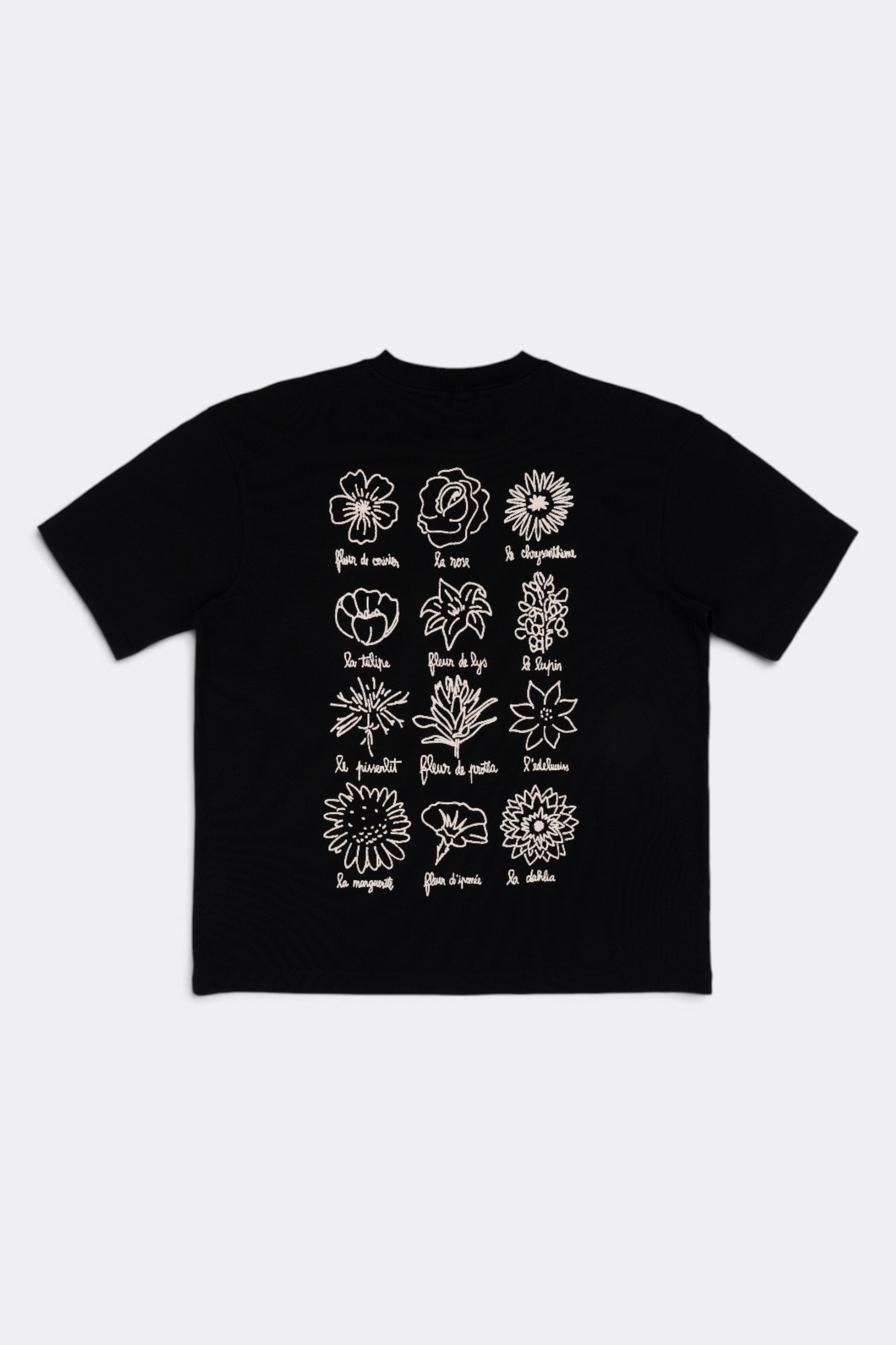 GOODIES SPORTIVE Le Fleuriste Tee Black | T-Shirt Coton 290g Motif | Edgar Bdx